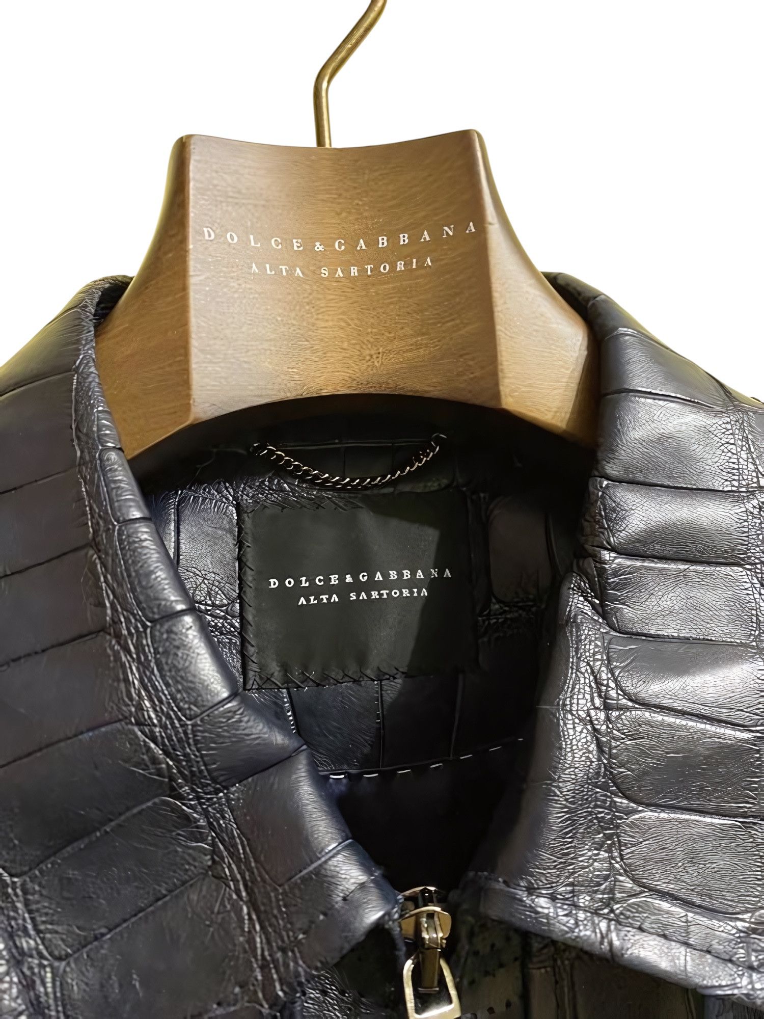 Dolce & Gabbana REAL AMERICAN ALLIGATOR LEATHER JACKET Size US M / EU 48-50 / 2 - 5 Thumbnail