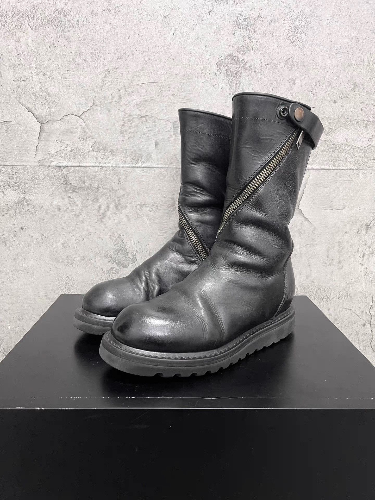 Rick Owens Spiral Zip Army Boots K34