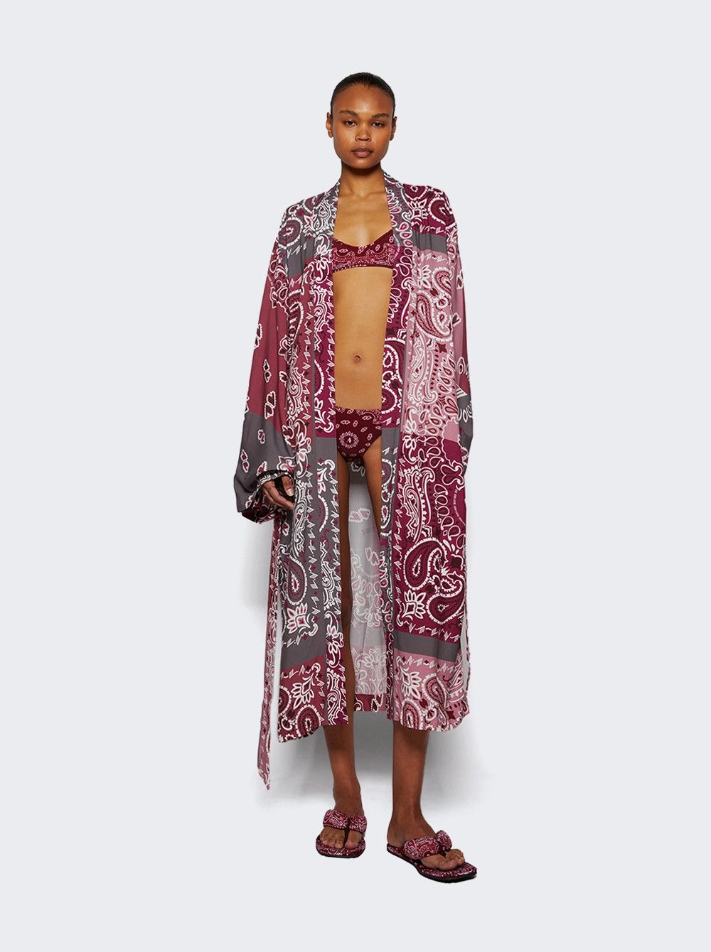 The Attico o1mle0526 Bandana Kaftan Long Dress in Multicolor Size S / US 4 / IT 40 - 2 Thumbnail