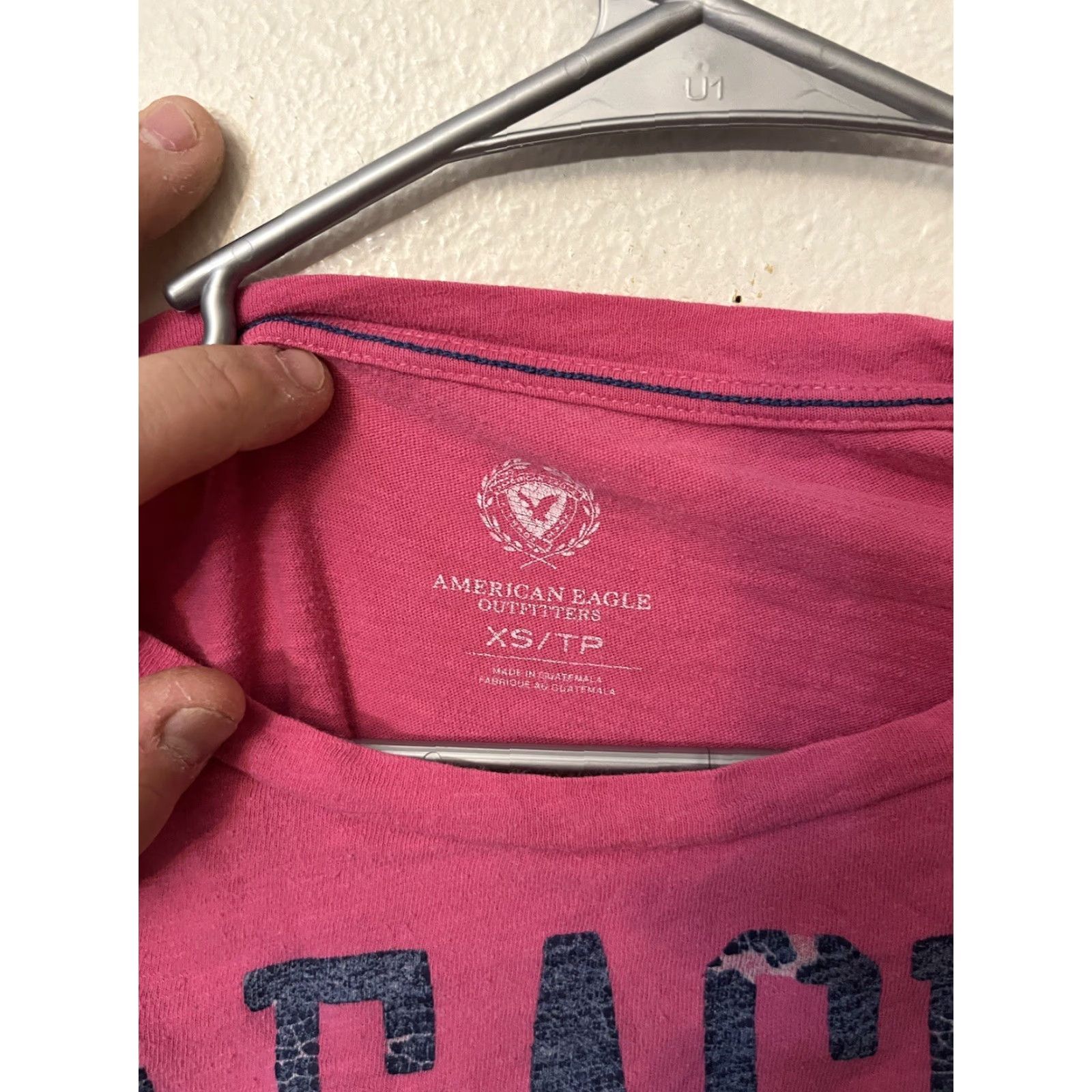 American Eagle Outfitters American Eagle Outfitters T-Shirt Pink Crew Neck Long Sleeve XS Womens Basic Shirt Size XS / US 0-2 / IT 36-38 - 2 Thumbnail