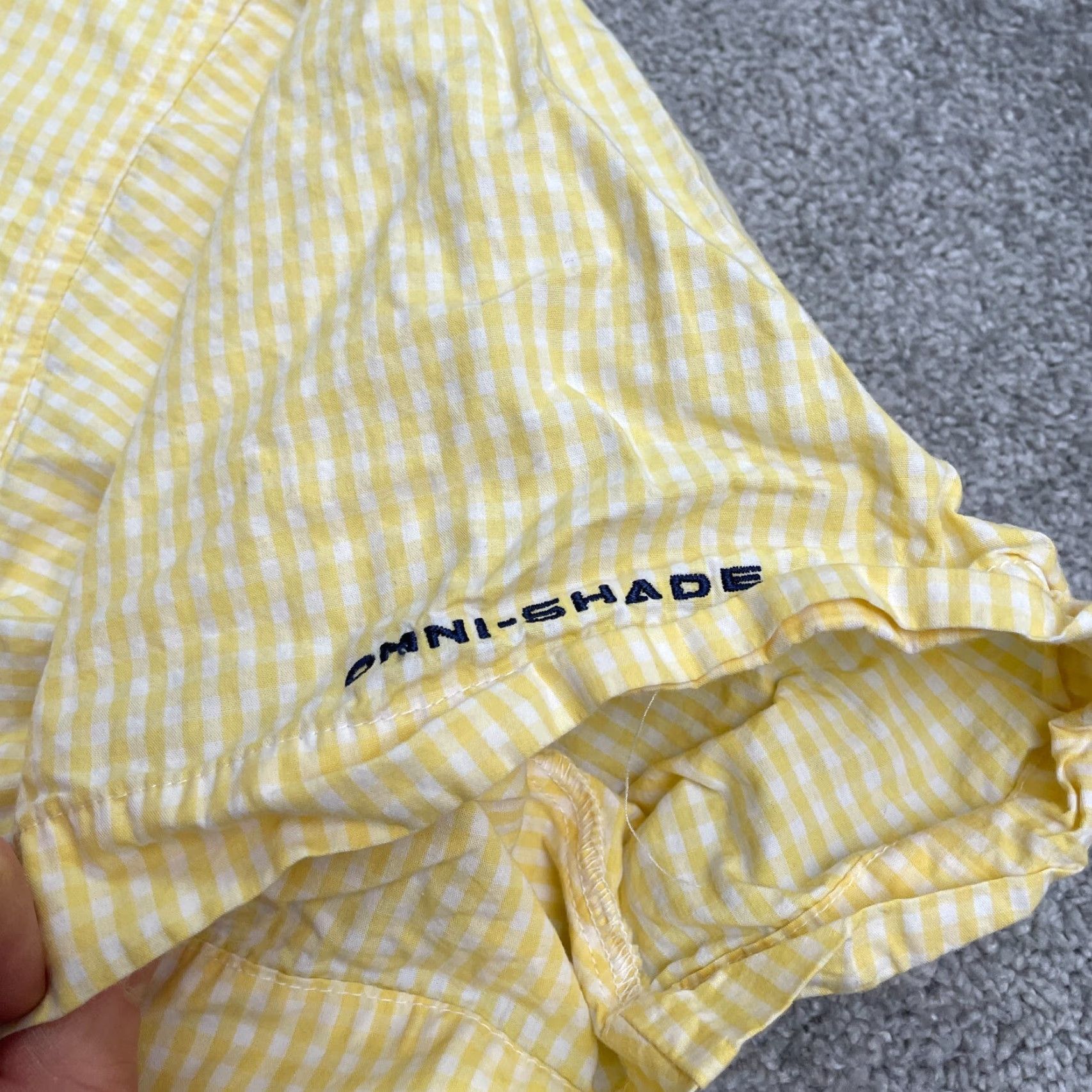 Vintage Columbia Bonehead Shirt Mens Large PFG Omni-Shade Check Yellow White Casual, Travel Size US L / EU 52-54 / 3 - 4 Thumbnail