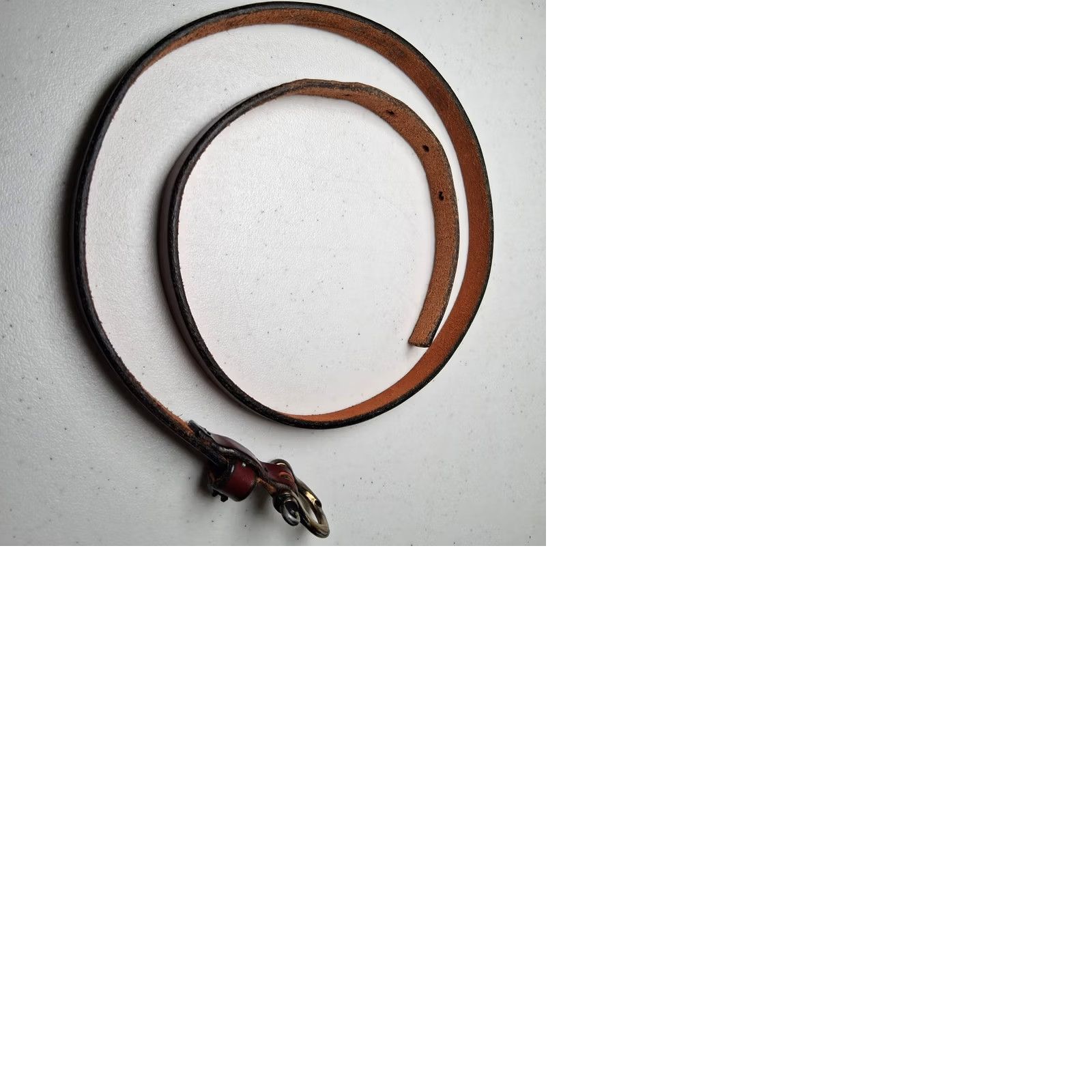 Etienne Aigner VINTAGE Etienne Aigner Belt Women 32 Leather Brass Buckle 1/2" Brown Adjustable Horsehoe Buckle Size ONE SIZE - 12 Thumbnail