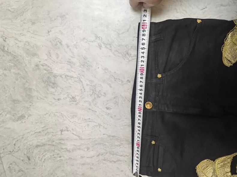 Versace Versace Gold embroidered jeans Size US 31 - 7 Thumbnail