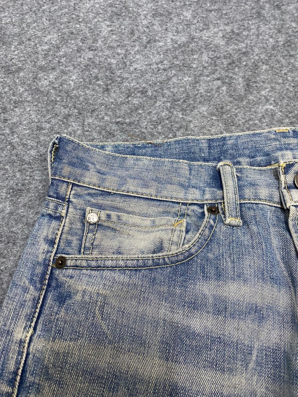 Polo Ralph Lauren Vintage 90s Ralph Lauren Slim Skinny Distressed Denim Size US 31 - 12 Thumbnail