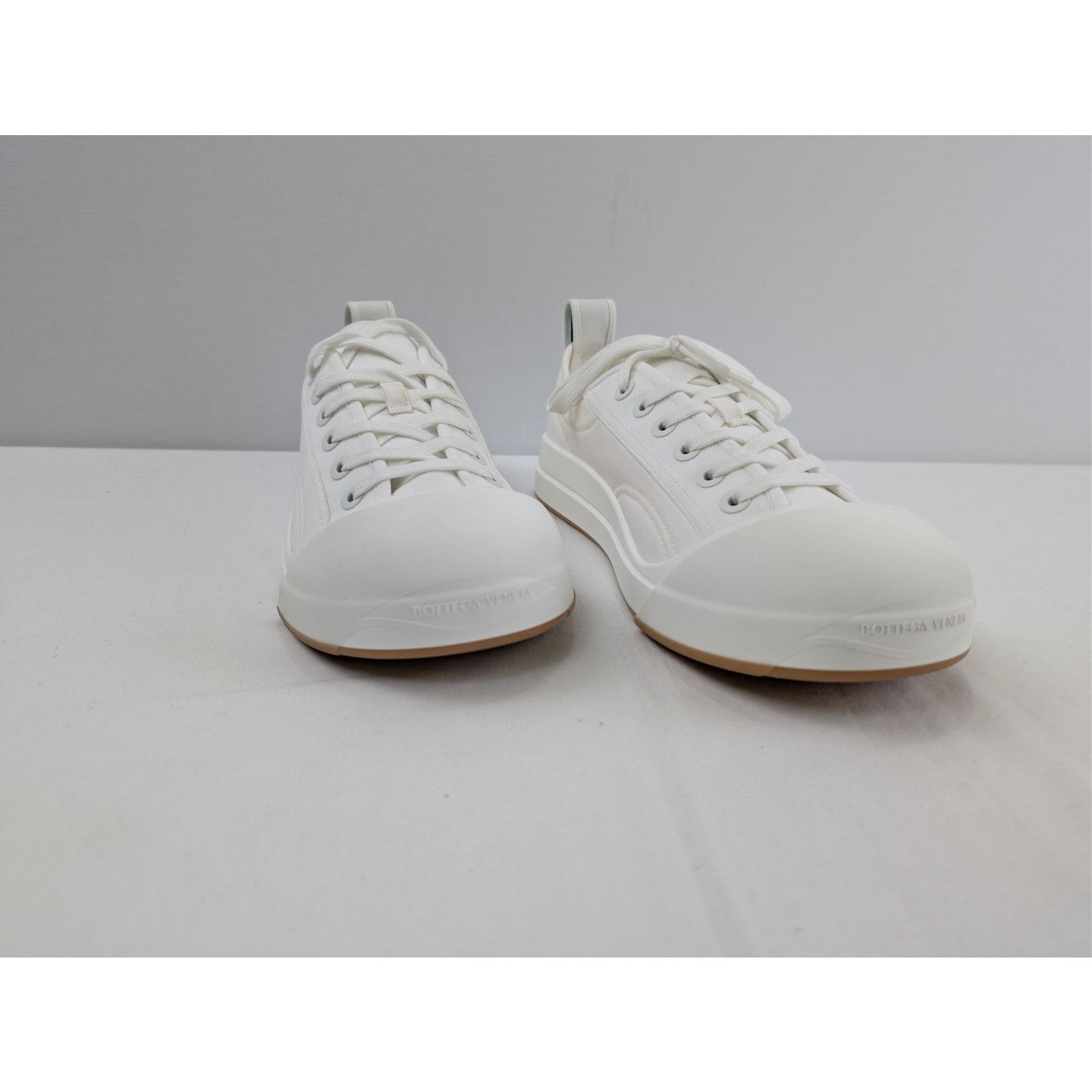 Bottega Veneta o1rshd1 Canvas Vulcan Low Top Sneakers in Optic White Size US 12 / EU 45 - 5 Thumbnail