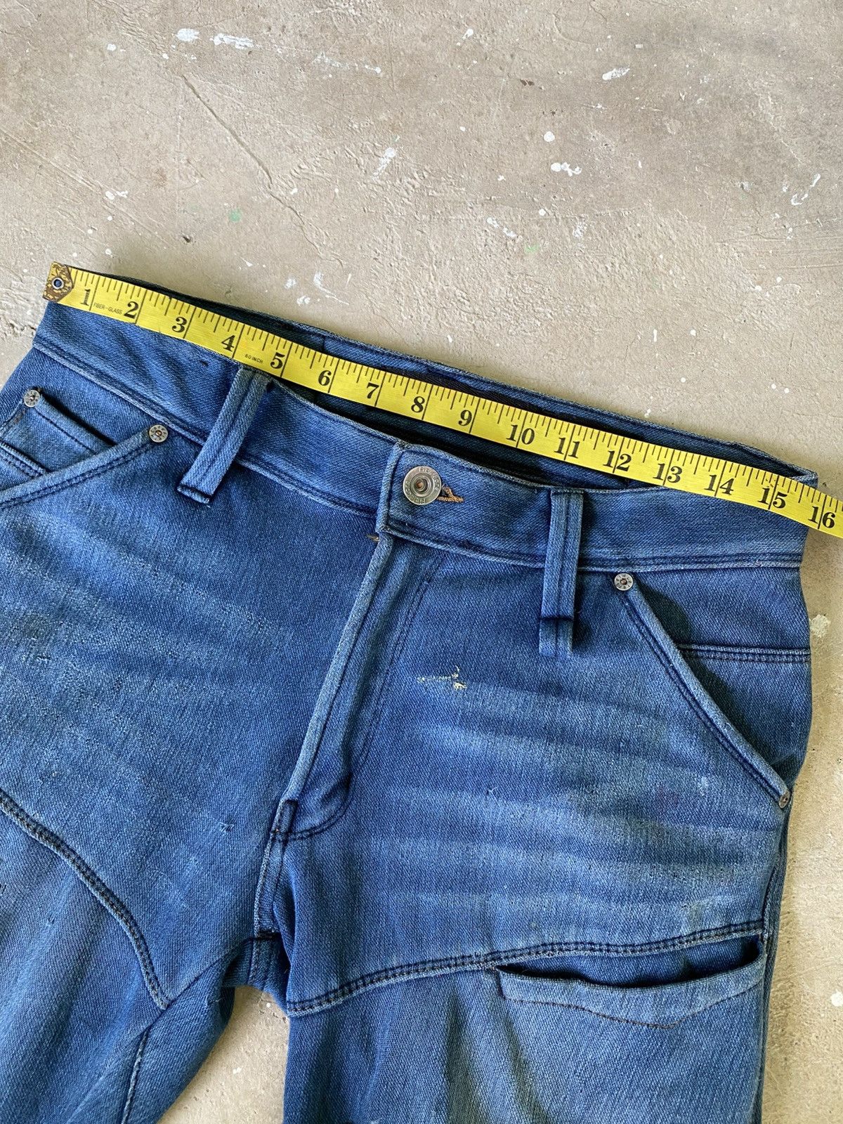 Japanese Brand FieldCore Multi Pocket 3D Workwear Denim Pants Size US 32 / EU 48 - 13 Thumbnail