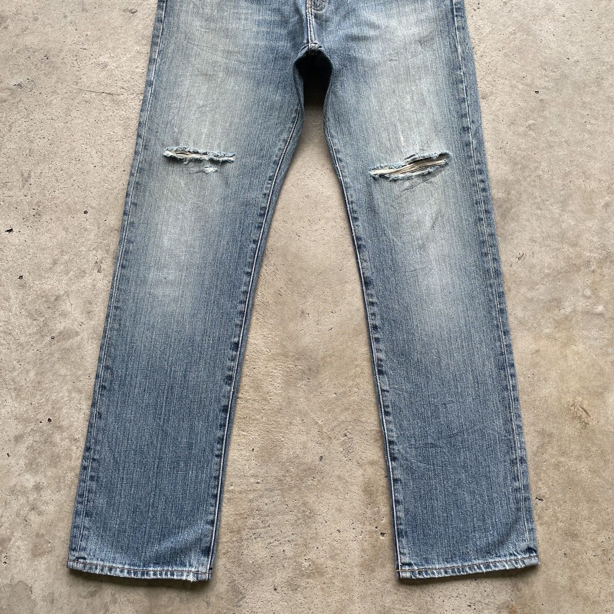Gap × Jean × Vintage Vintage GAP Extra Slim Fit Distressed Jeans Pants Faded W32 Size US 32 / EU 48 - 4 Thumbnail