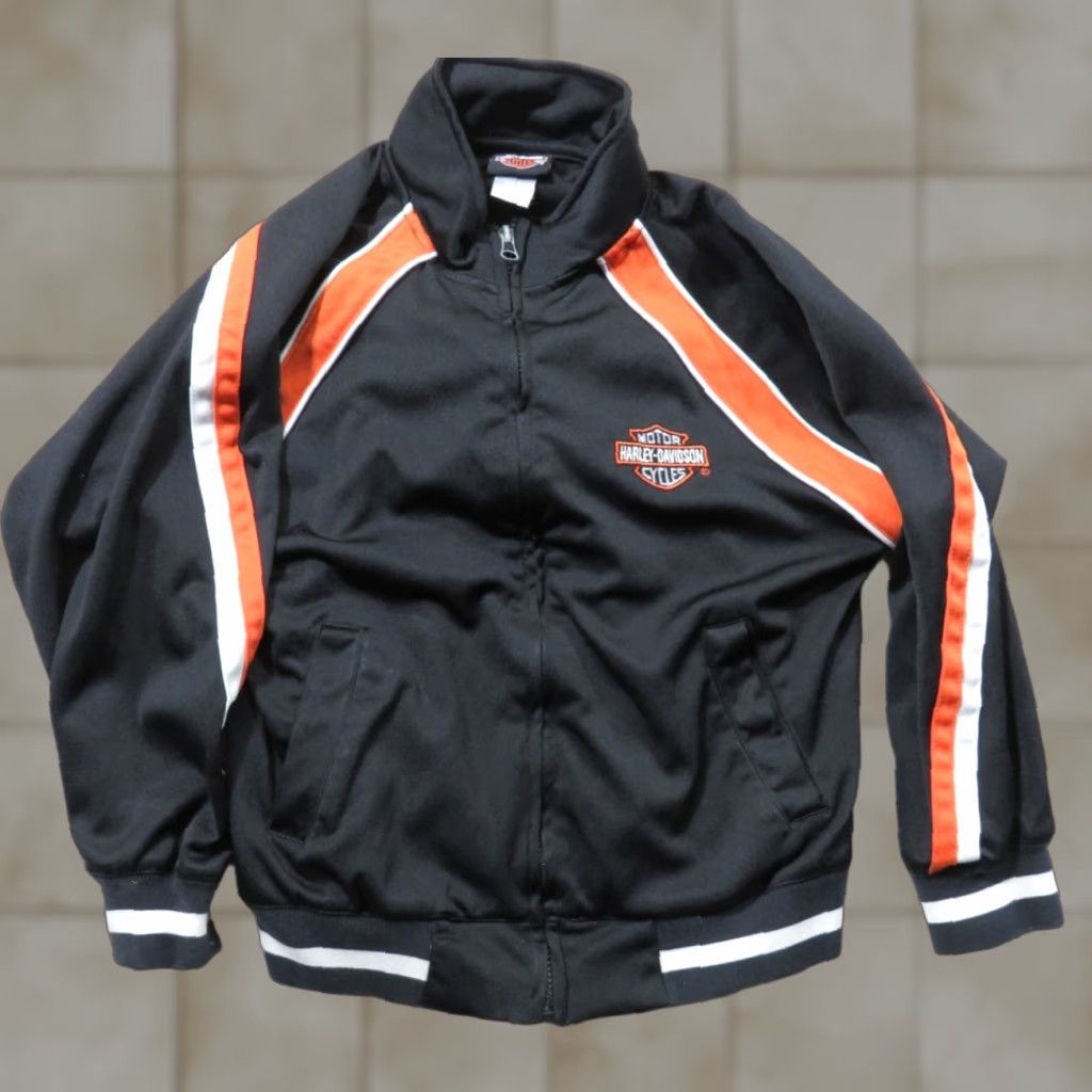 Harley Davidson Harley-Davidson Motorcycle Black Orange Women's Full Zip Soft Shell Jacket Size M / US 6-8 / IT 42-44 - 1 Thumbnail