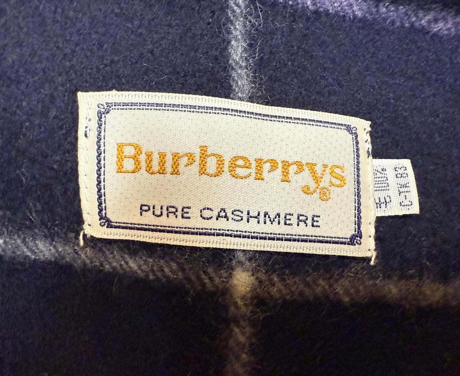 Burberrys Navy/Purple Cashmere Scarf – Vintage Pre-1999