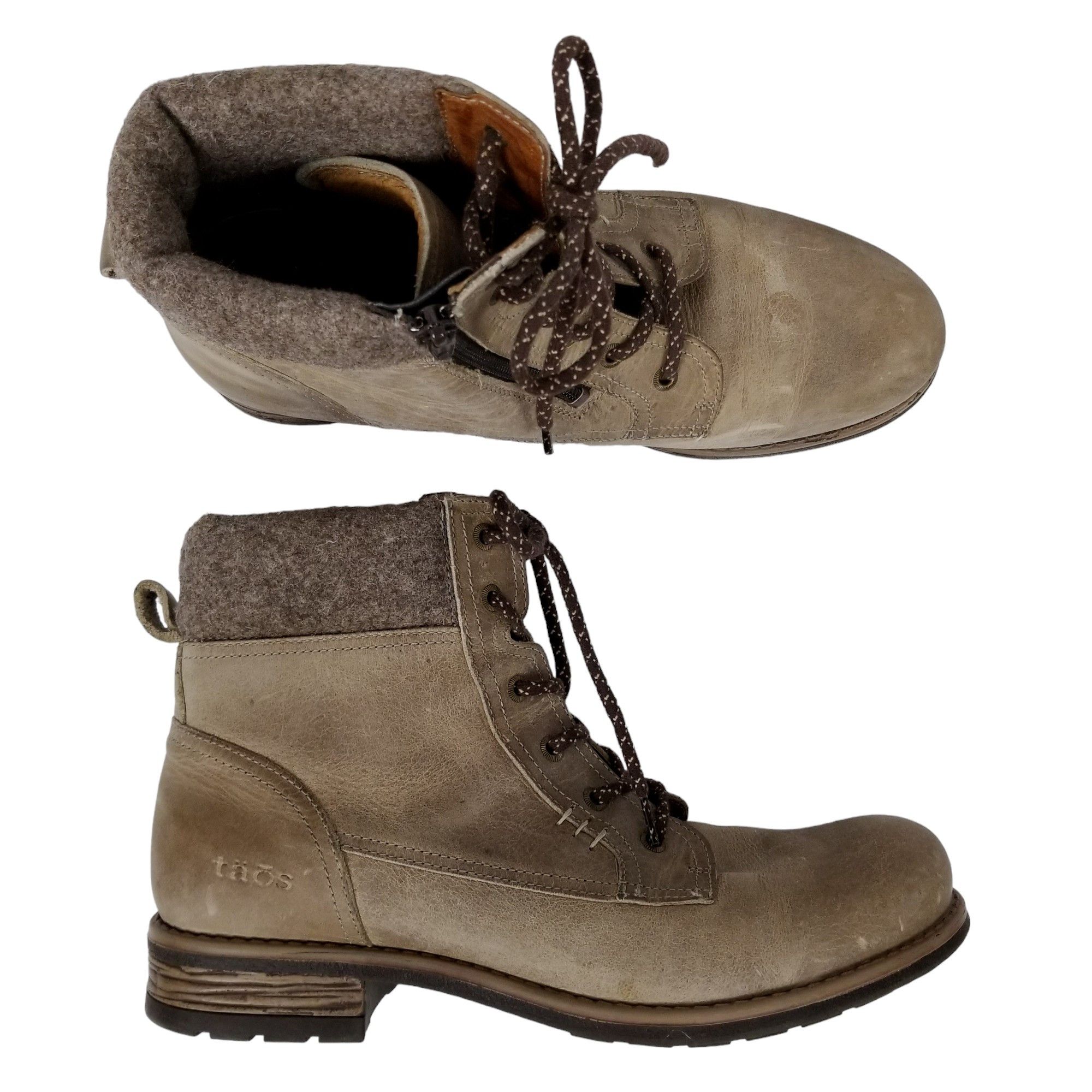 image of Taos Cutie Leather Ankle Boots in Sandstone Tan, Women's (Size 10)