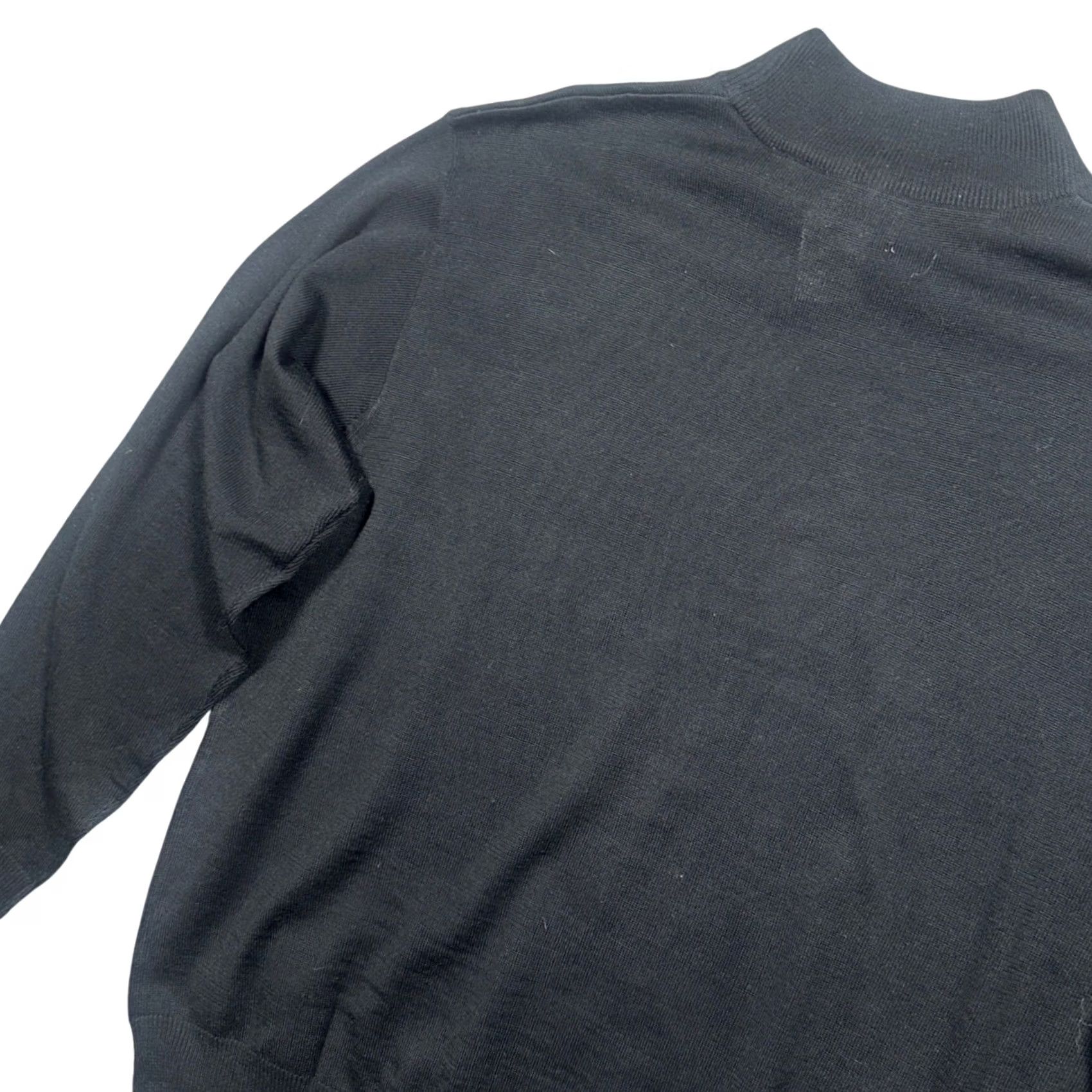 Vintage VINTAGE Linea Uomo Sweater Mens XL Black NEW Merino Wool Pullover Mock Neck Size US XL / EU 56 / 4 - 5 Thumbnail