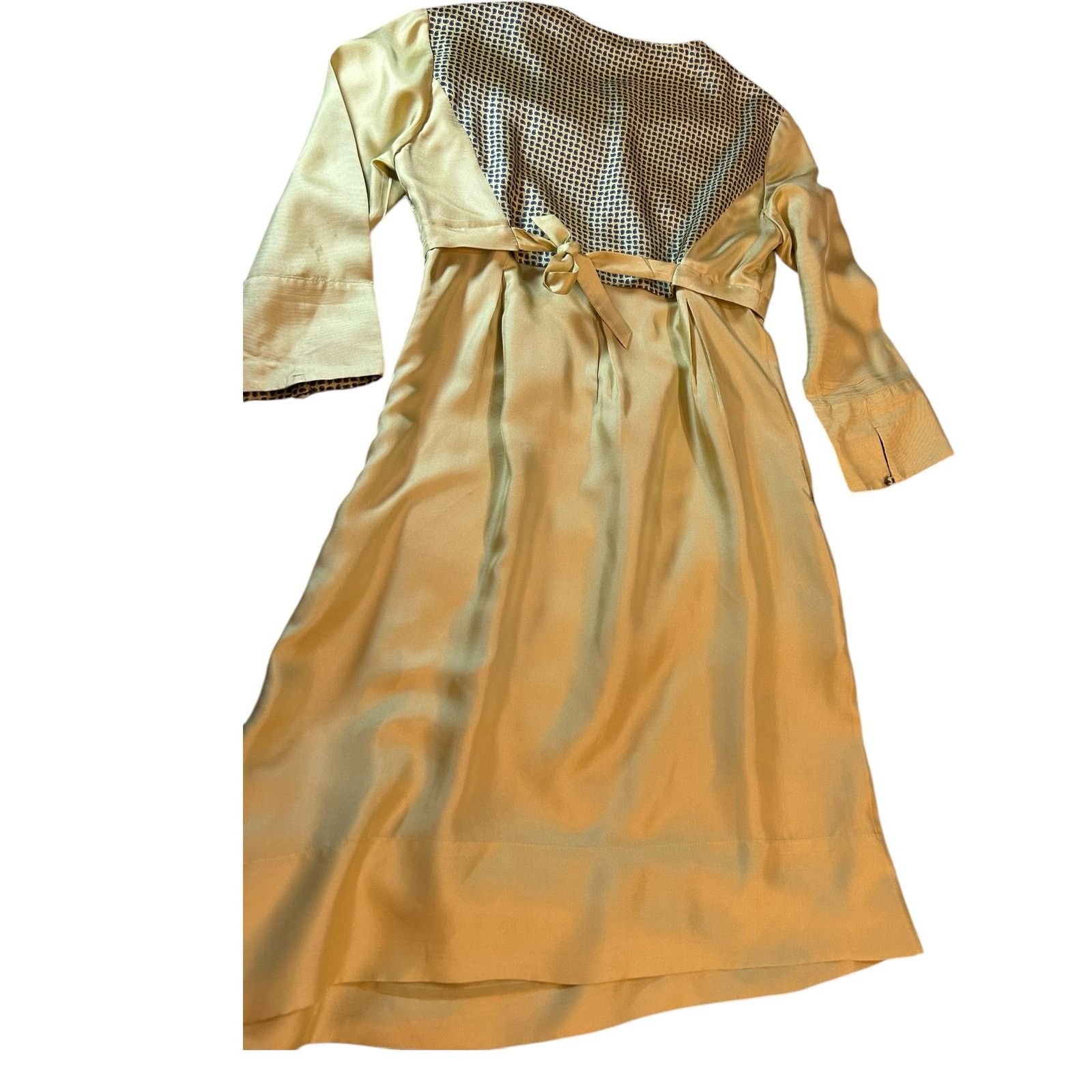 Hobbs London Rare Hobbs NW3 Silk Chartreuse Dress - Size 8 Size M / US 6-8 / IT 42-44 - 12 Thumbnail