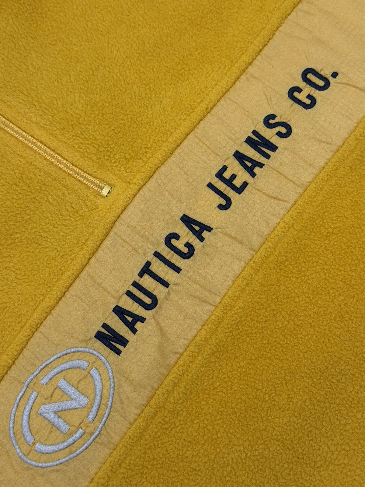 Nautica Vintage 90s Nautica Jeans Co. Yellow Fleece Quarter Zip M Size US M / EU 48-50 / 2 - 9 Thumbnail