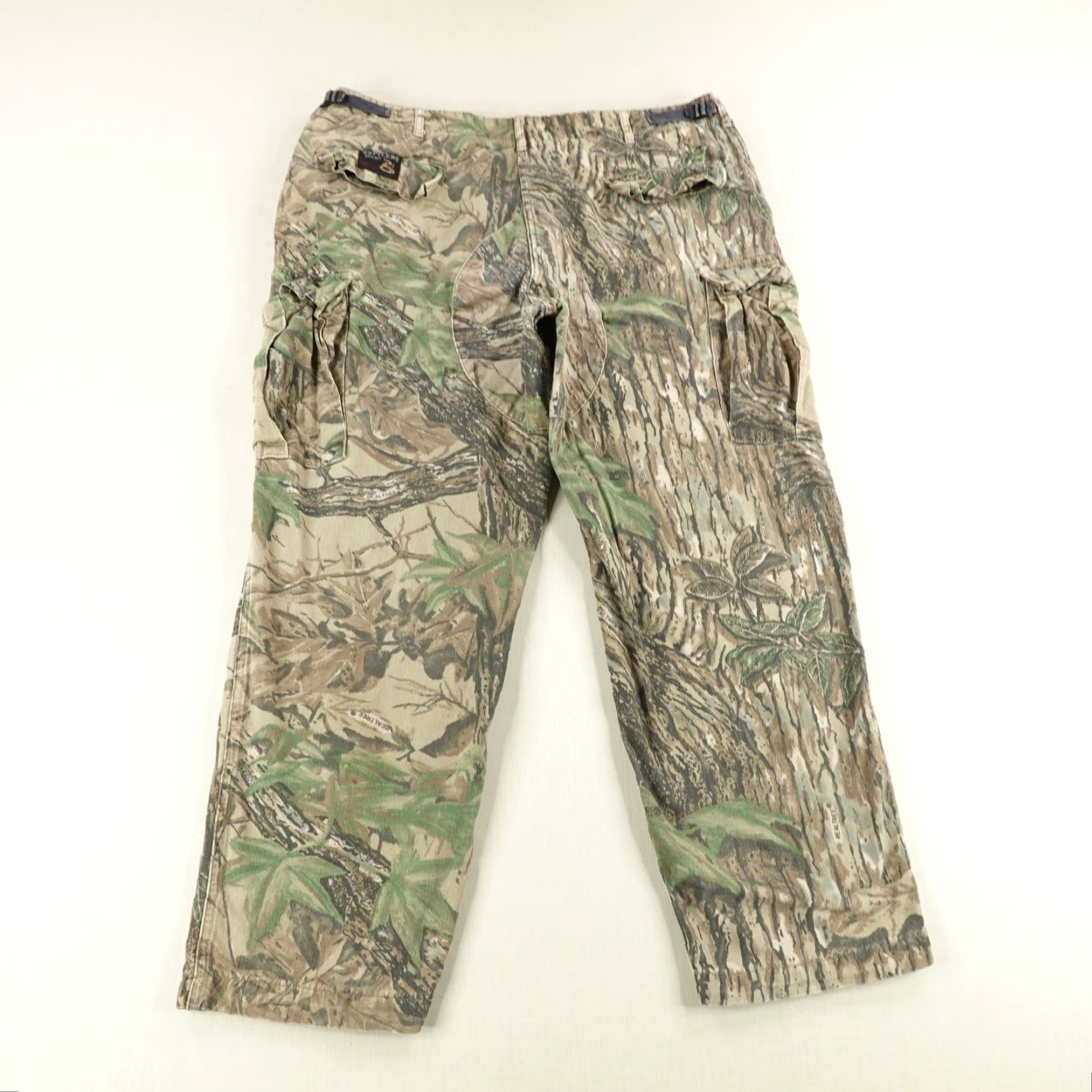 Realtree VINTAGE Rattlers Brand Cargo Pants Mens XL Green Camouflage Realtree Hunting USA Size US 36 / EU 52 - 6 Thumbnail