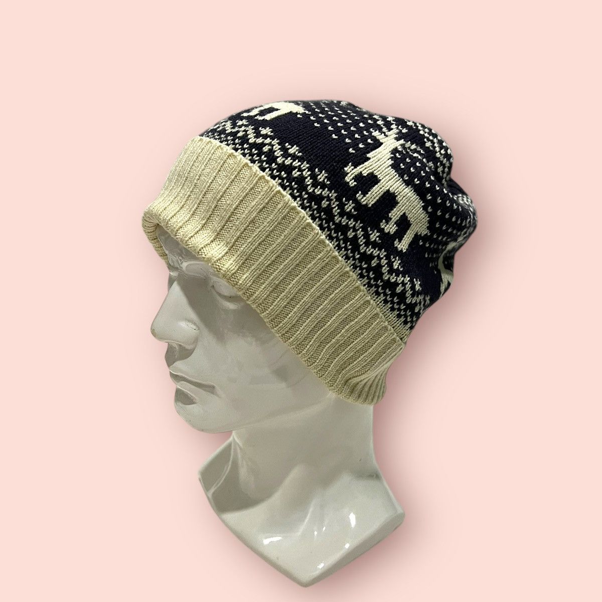 Japanese Brand × Jun Takahashi × Uniqlo VINTAGE UNIQLO DEERS KNITTED CUFFS BEANIE Size ONE SIZE - 5 Thumbnail