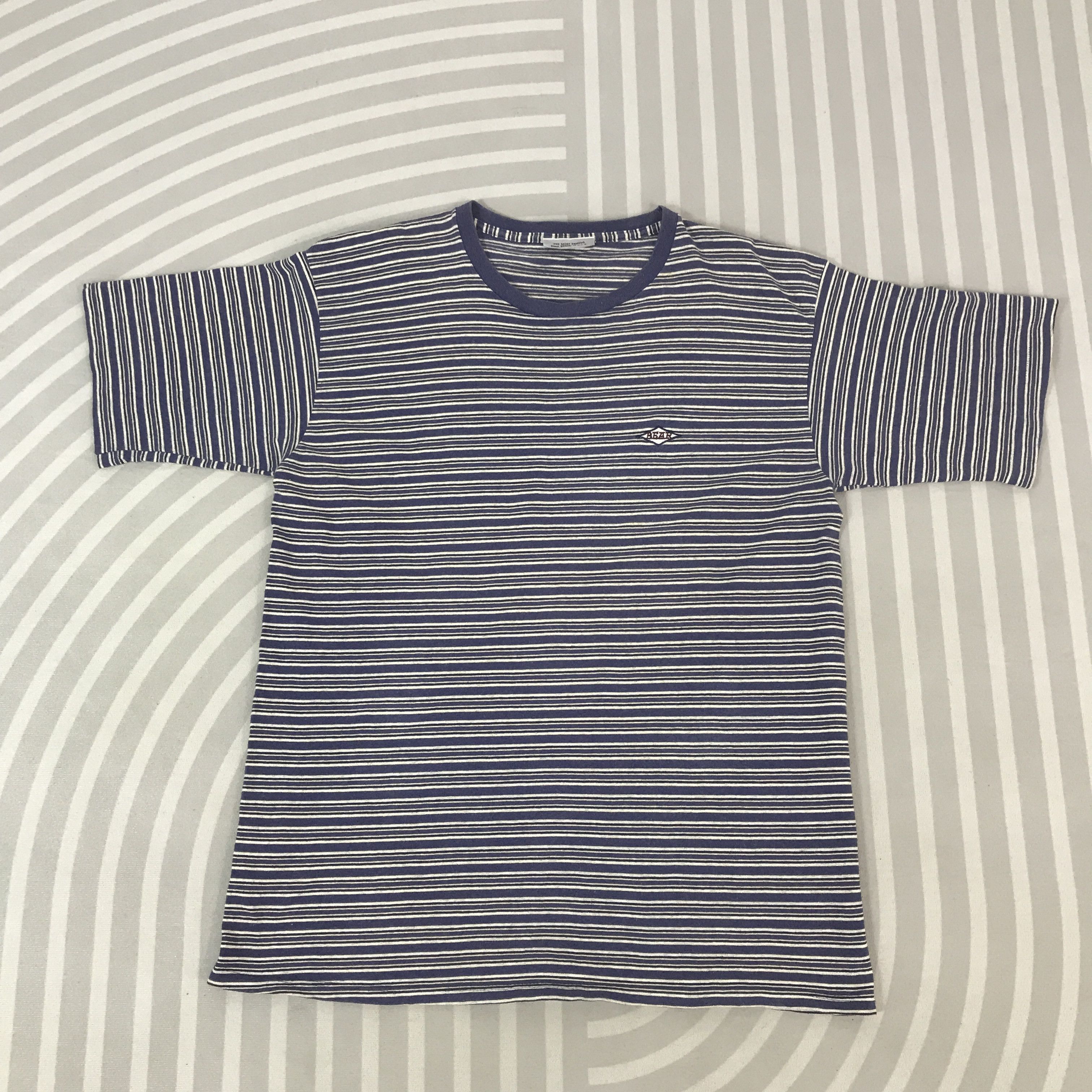 Vintage Vintage Bear striped T-shirt Size US L / EU 52-54 / 3 - 1 Thumbnail