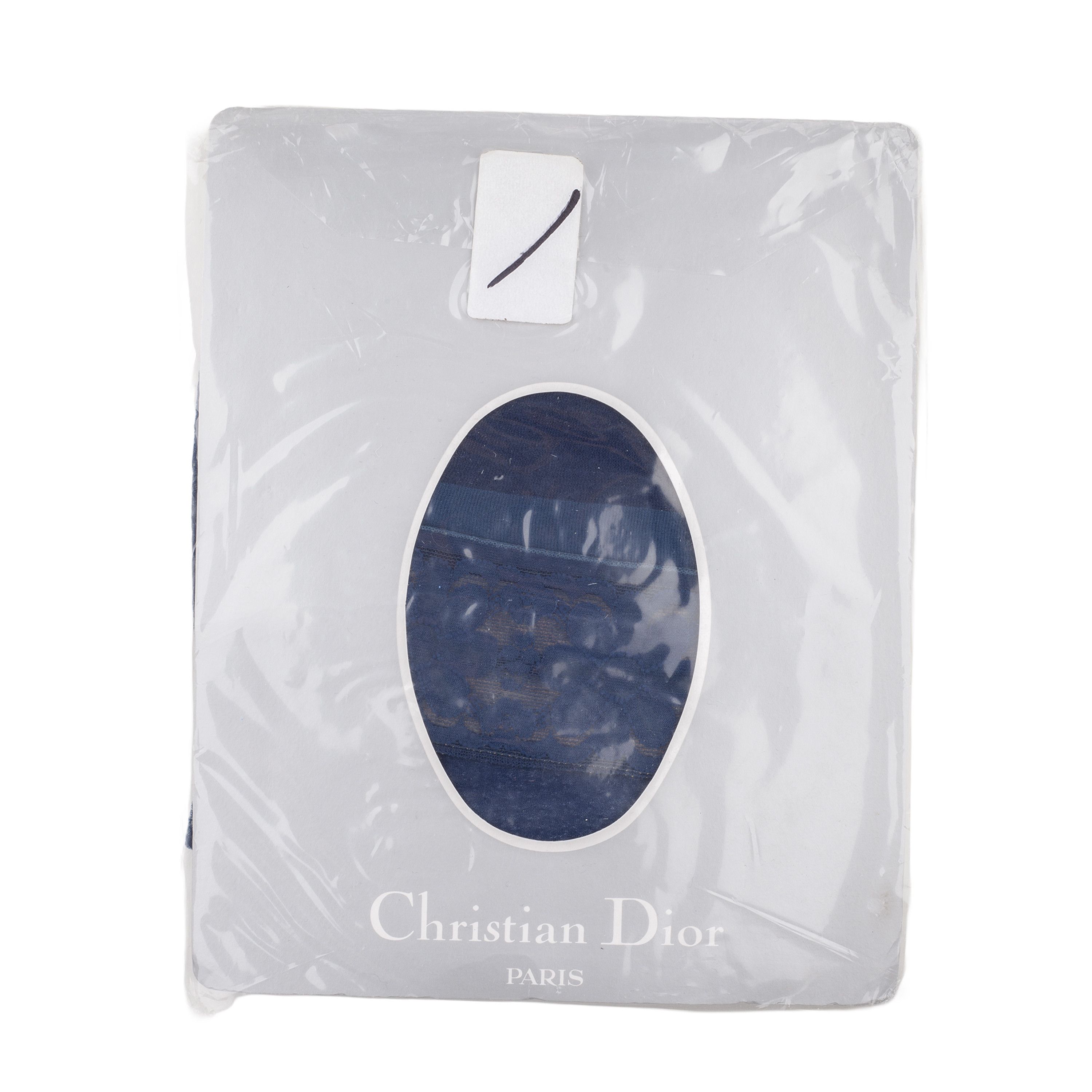 Dior Christian Dior Thigh-High Navy Vintage Stockings Size ONE SIZE - 4 Thumbnail