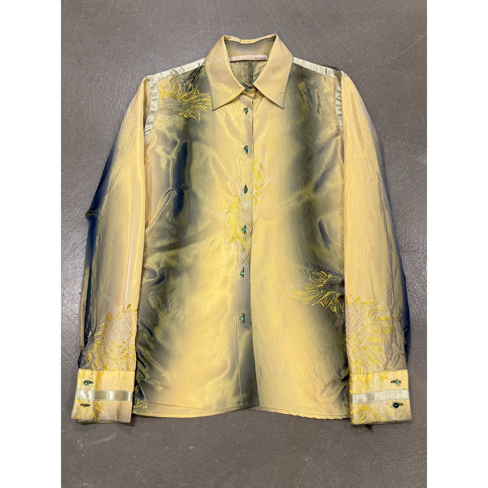 Roberto Cavalli 2000s Cavalli iridescent embroidered shirt Size M / US 6-8 / IT 42-44 - 1 Thumbnail