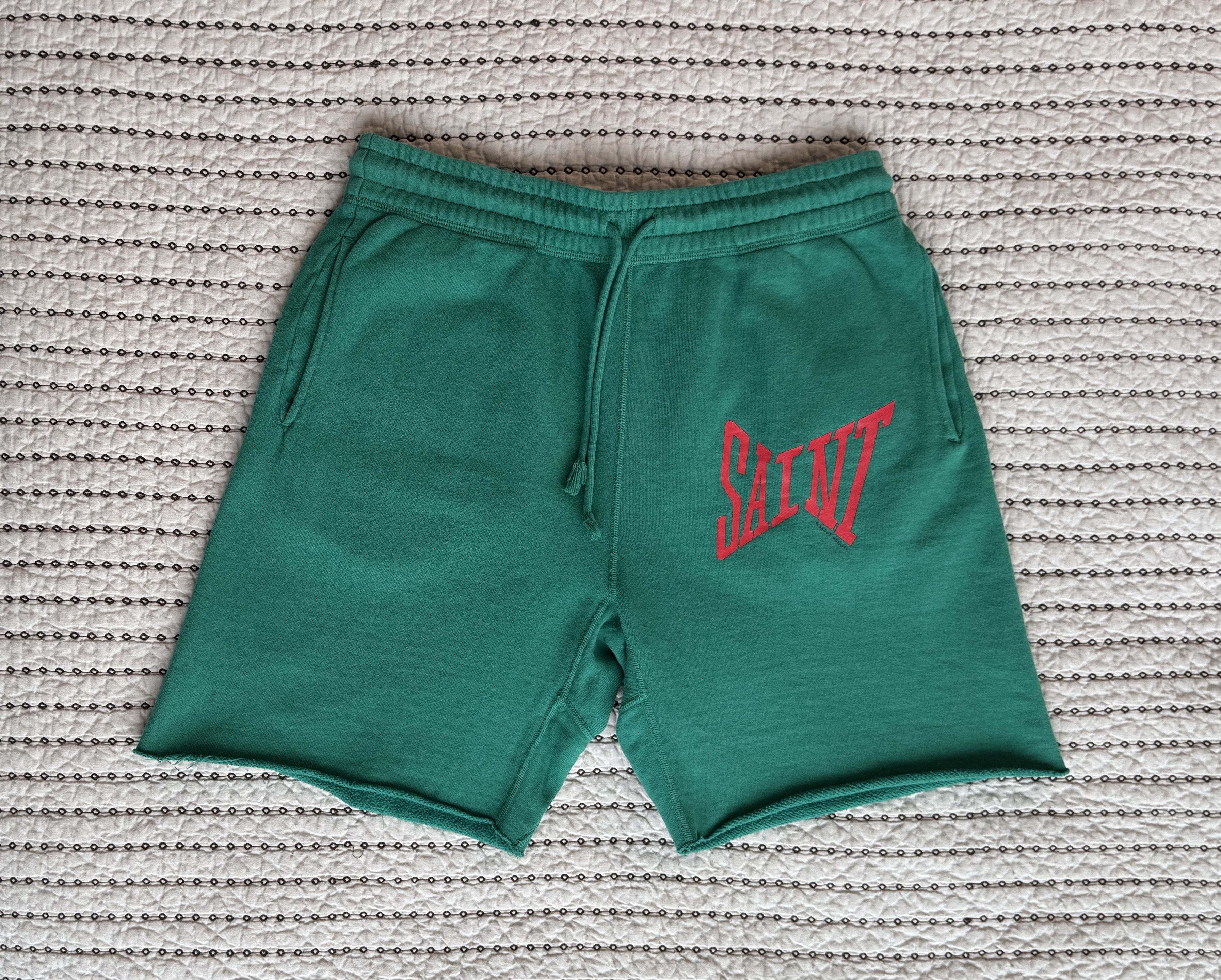 Saint Michael SAINT MICHAEL MXXXXXX LOGO SWEAT SHORT GREEN Size US 30 / EU 46 - 1 Thumbnail