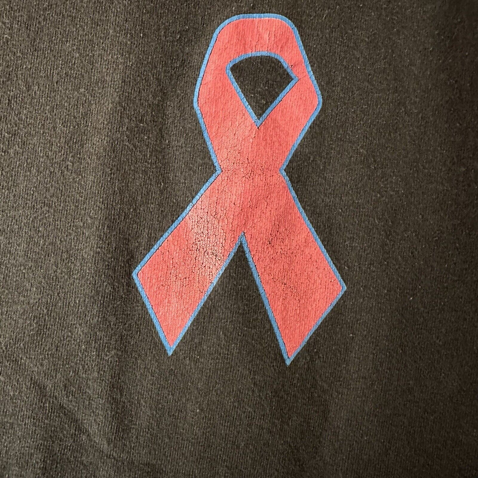 The Unbranded Brand Breast Cancer Awareness Small Black T-shirt pink/Blue Ribbon Size US S / EU 44-46 / 1 - 4 Thumbnail