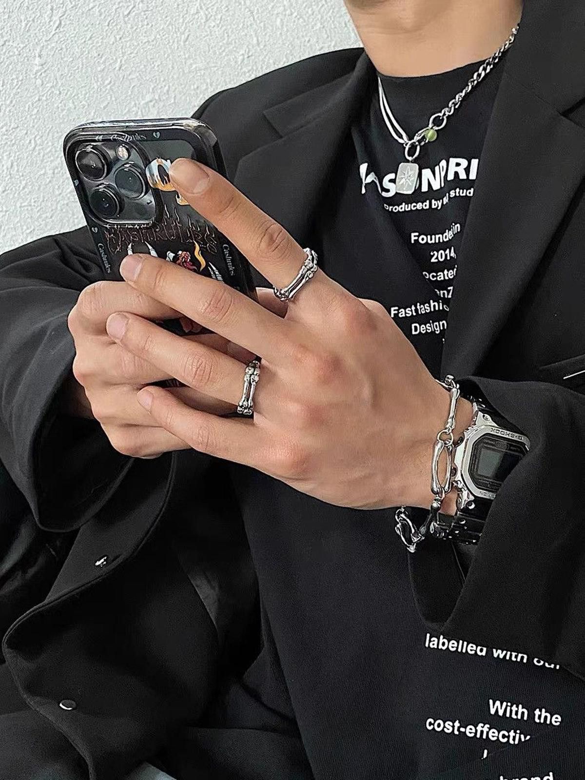 Japanese Brand Skeleton Bone Ring Size ONE SIZE - 3 Thumbnail