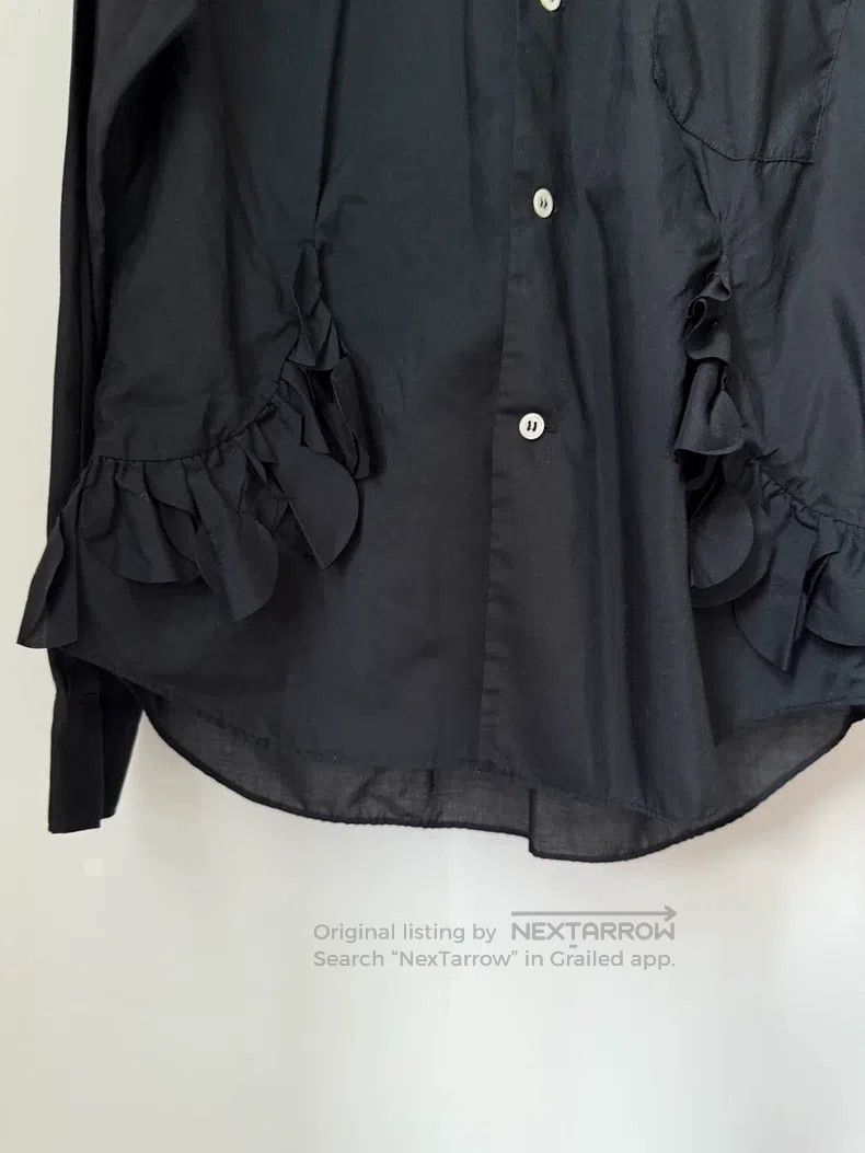 Comme Des Garcons Black collar petal shirt