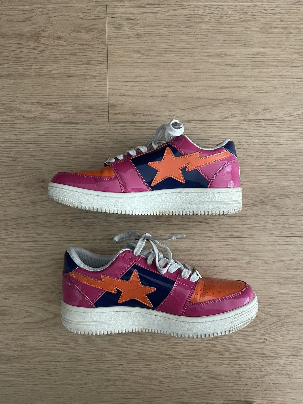 Bape Bapesta Patent Leather Sneaker Size US 8.5 / EU 41-42 - 2 Thumbnail