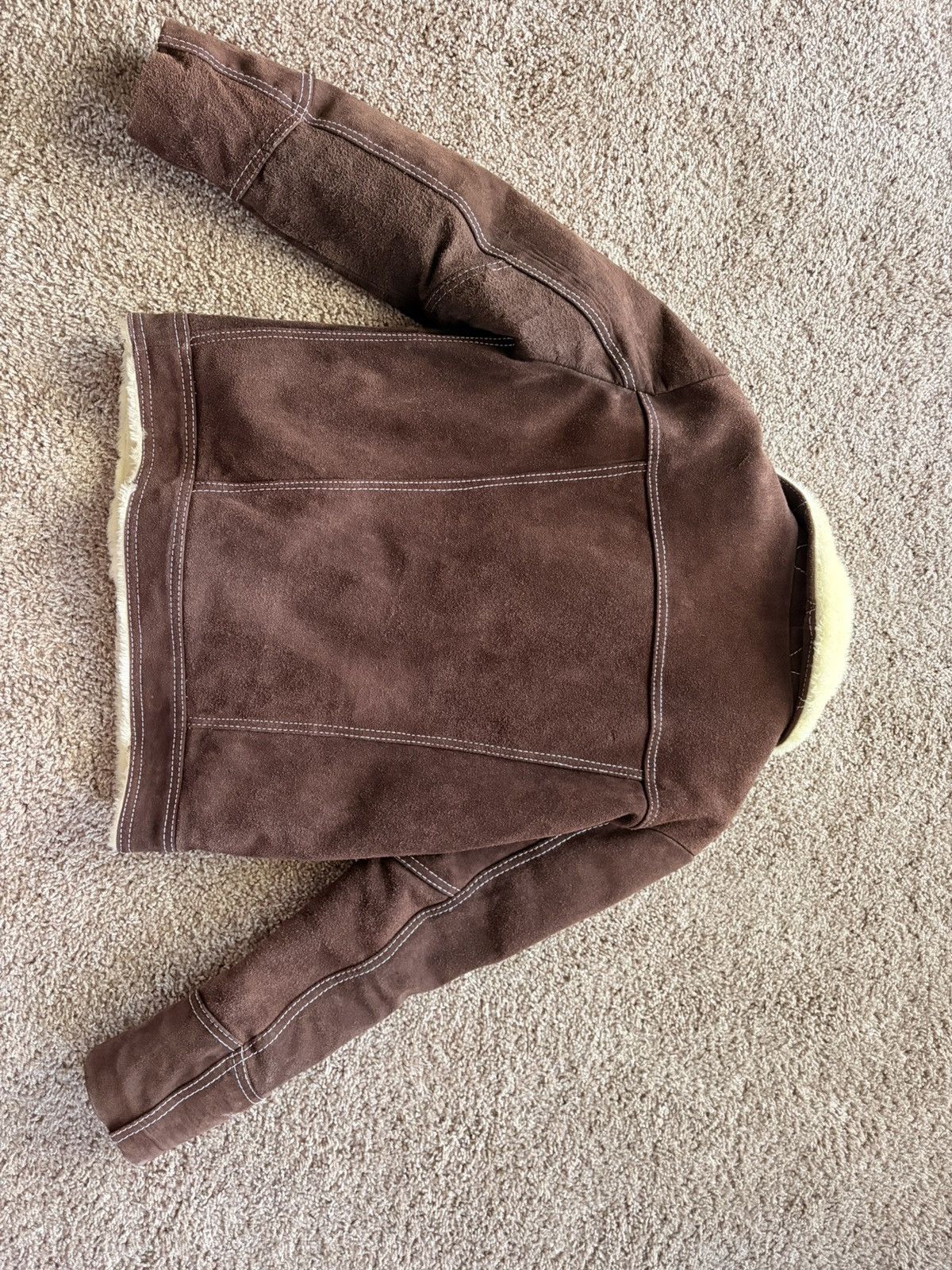 Other Korean Sherpa Trucker Brown Jacket Size M / US 6-8 / IT 42-44 - 3 Thumbnail