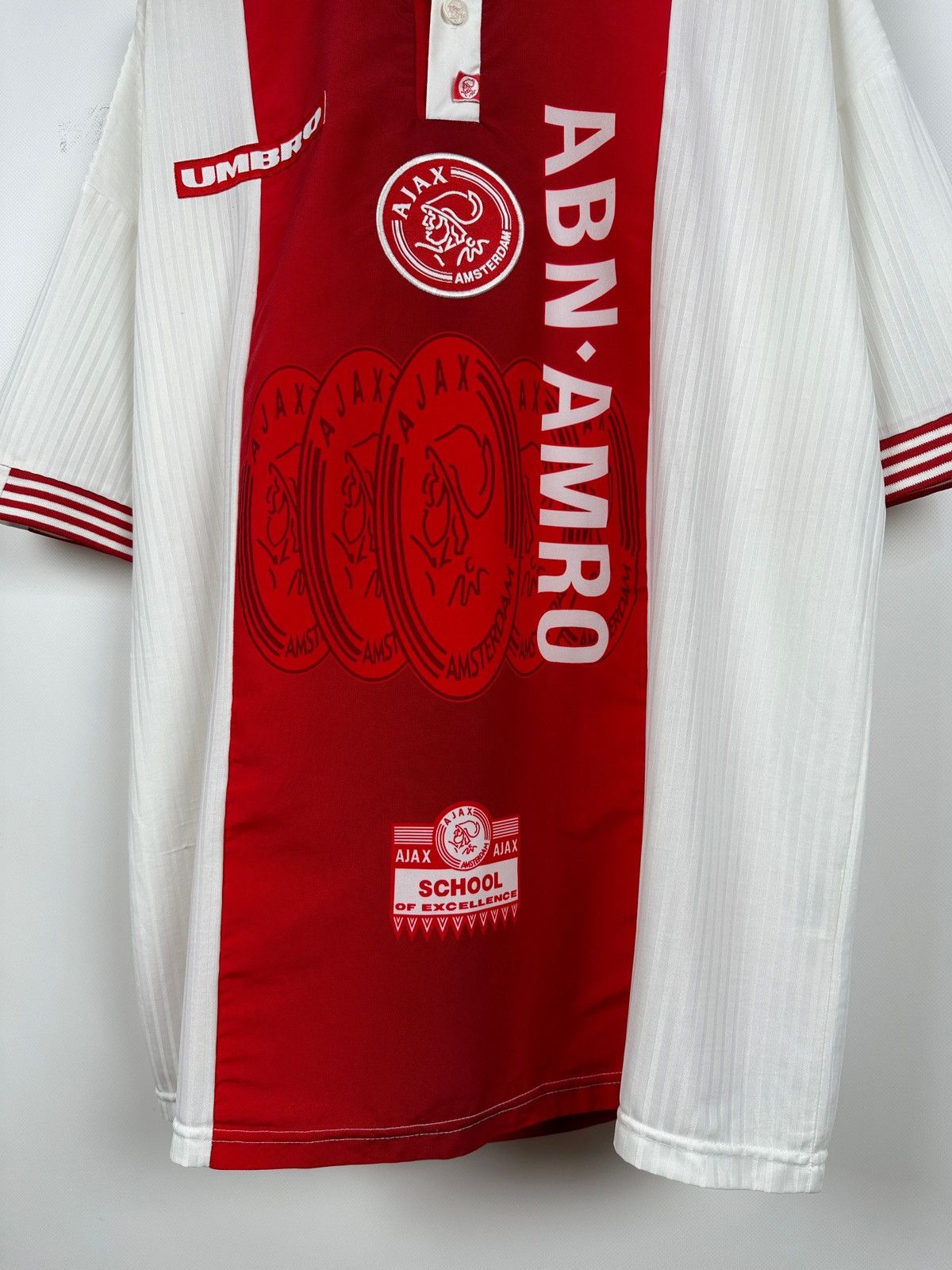 Umbro 1997 Umbro Ajax Amsterdam Litmanen #10 Vintage Soccer Jersey Size US XXL / EU 58 / 5 - 9 Thumbnail