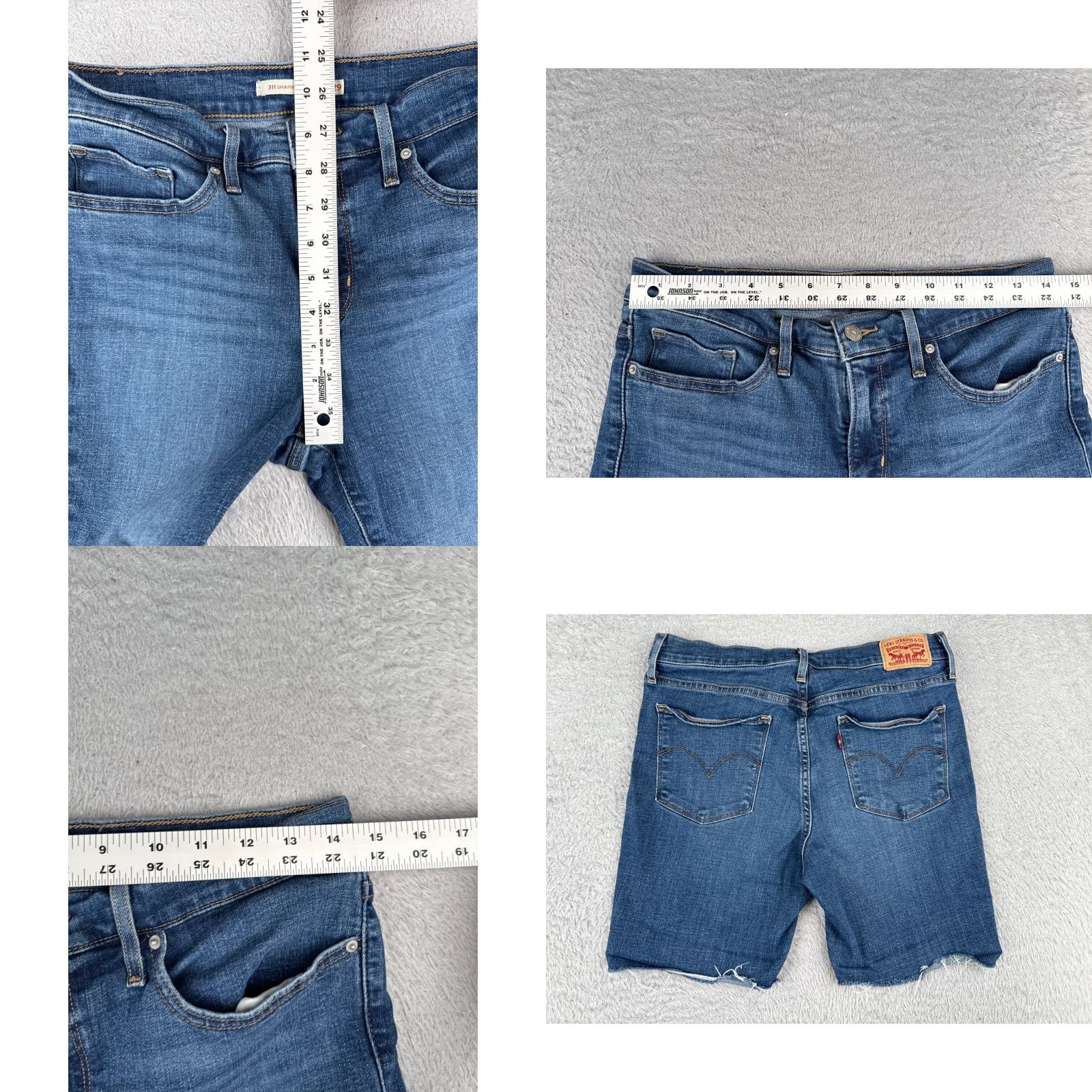 Levi's Levi's Shorts Women 29 Blue Cut Off 514 Medium Wash Cotton Blend Zip Fly 29x7 Size 29" - 9 Thumbnail