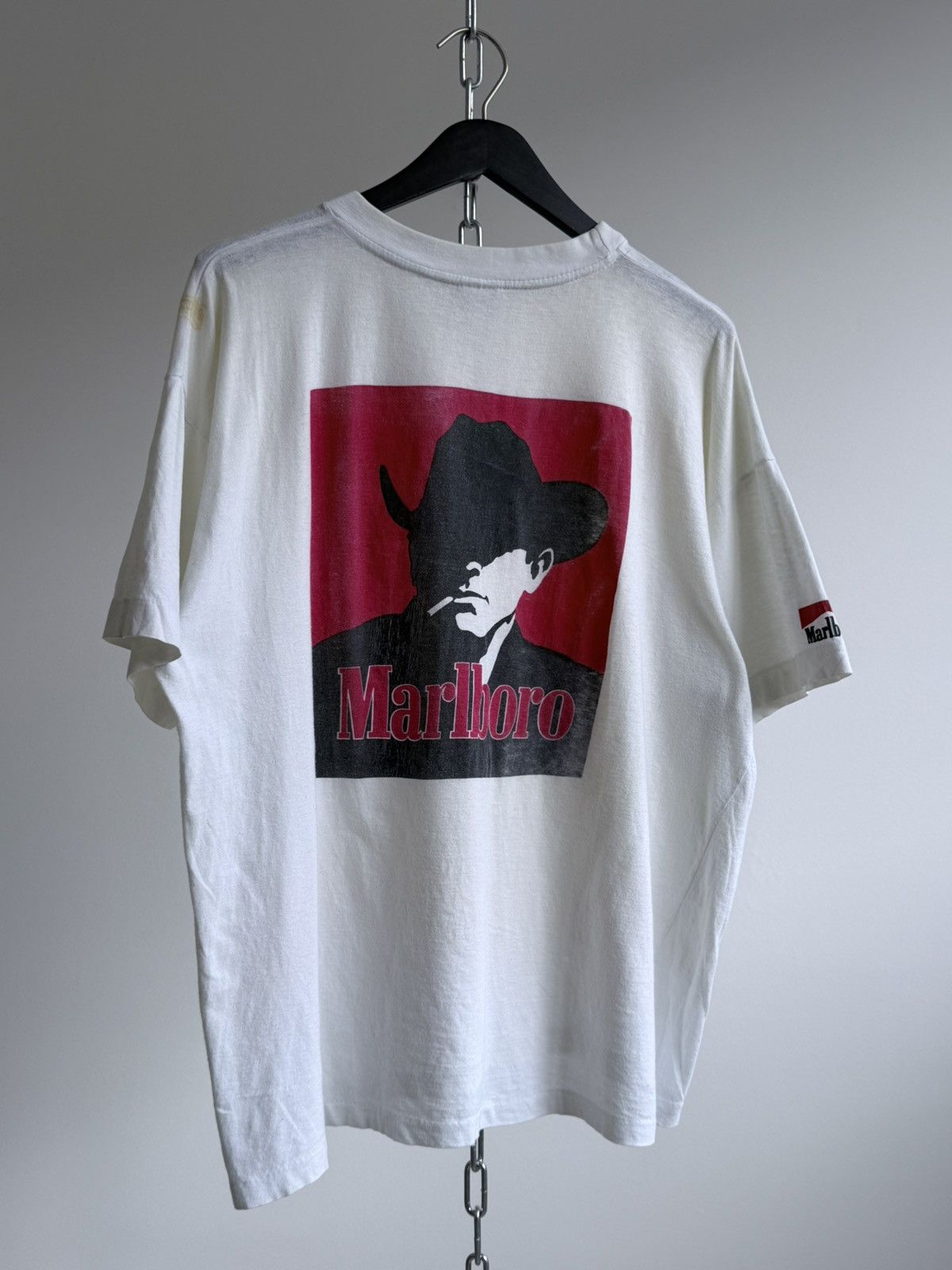 Vintage Vintage 90s Marlboro Cowboy T-Shirt Size US XL / EU 56 / 4 - 1 Thumbnail