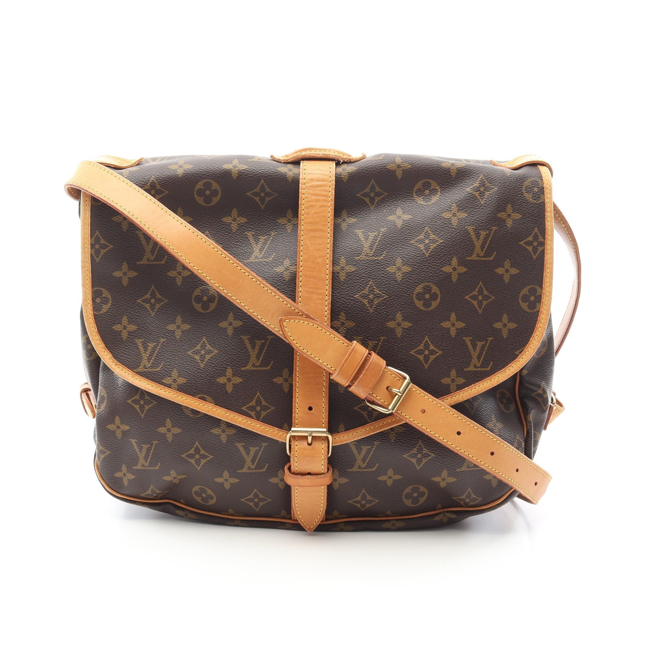 Louis Vuitton Louis Vuitton Saumur 35 Monogram Shoulder Bag Leather Brown Size ONE SIZE - 1 Thumbnail