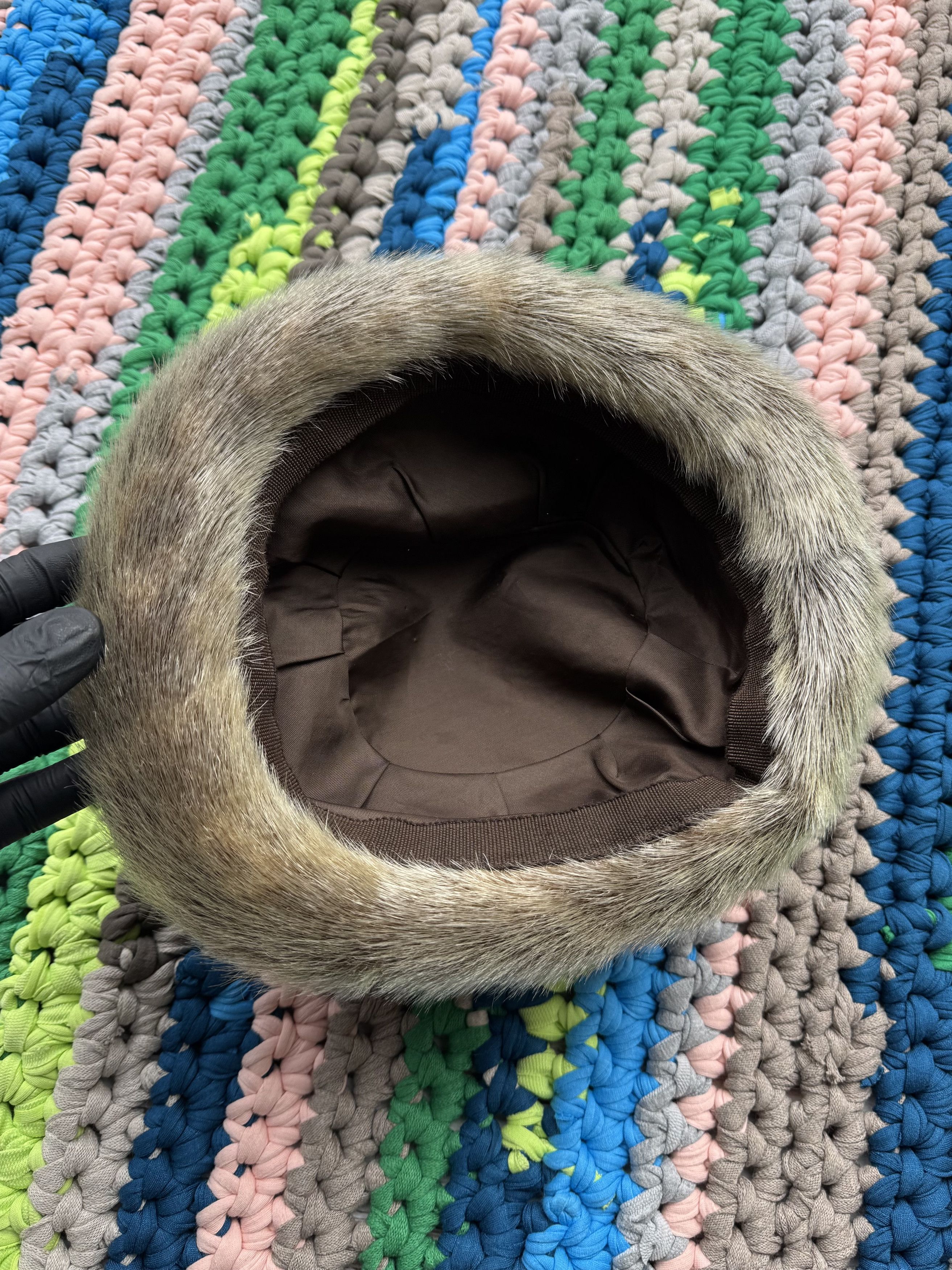 Japanese Brand Vintage Real Fur Hat (D15) Size ONE SIZE - 4 Thumbnail