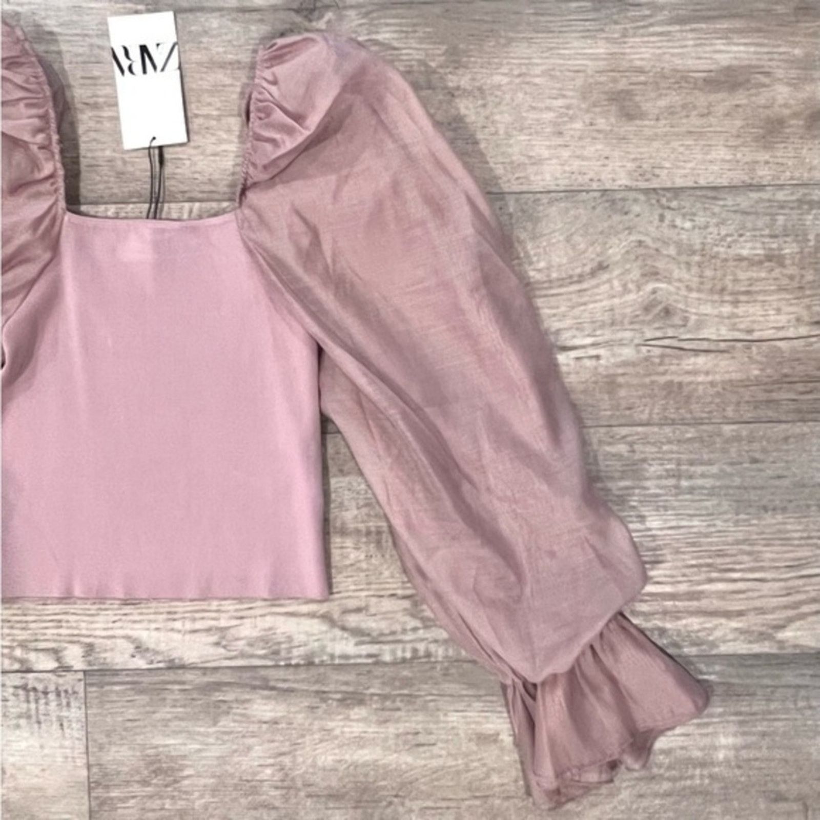 Zara ZARA Puff Sleeve Knit Top NWT Size L / US 10 / IT 46 - 19 Thumbnail