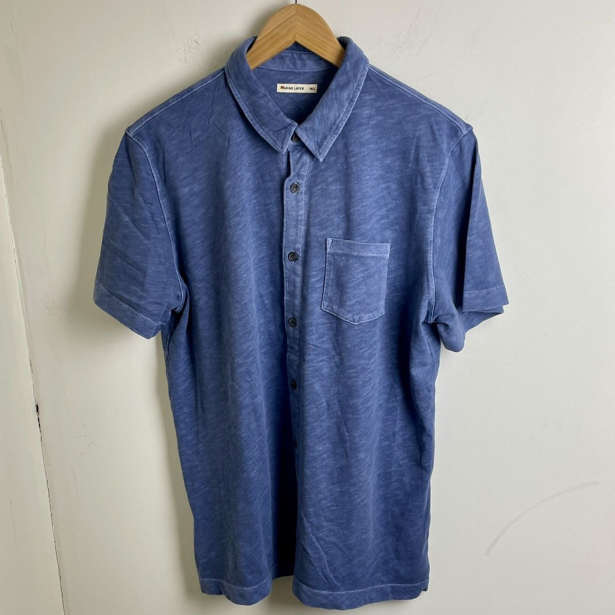 Marine Layer Vintage Heavy Slub Button Down Mood Indigo NWOT Size US M / EU 48-50 / 2 - 2 Thumbnail