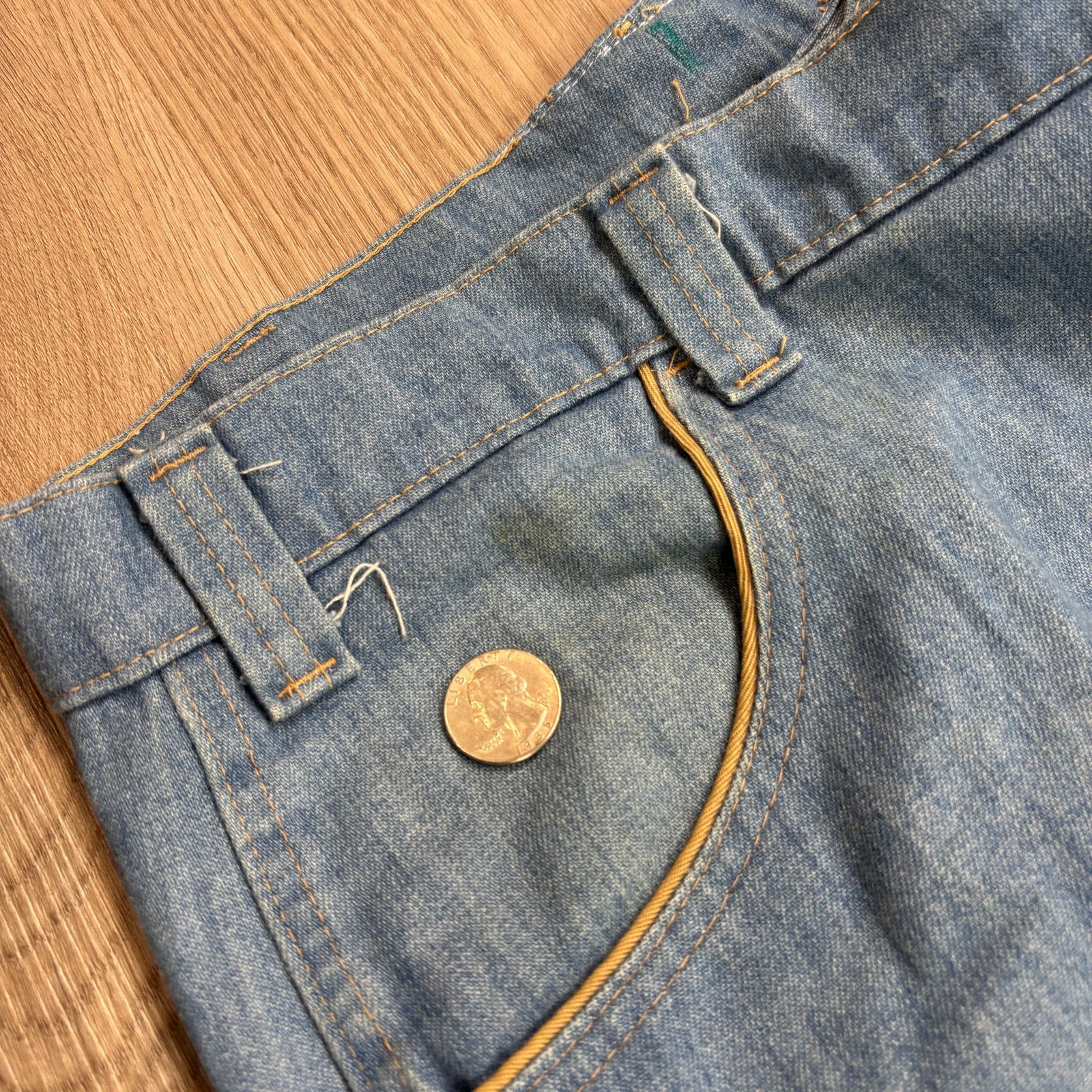 Levi's × Vintage VTG 70s Levi's Orange Tab Talon Flare Bell Bottoms 38x29 Size US 38 / EU 54 - 13 Thumbnail