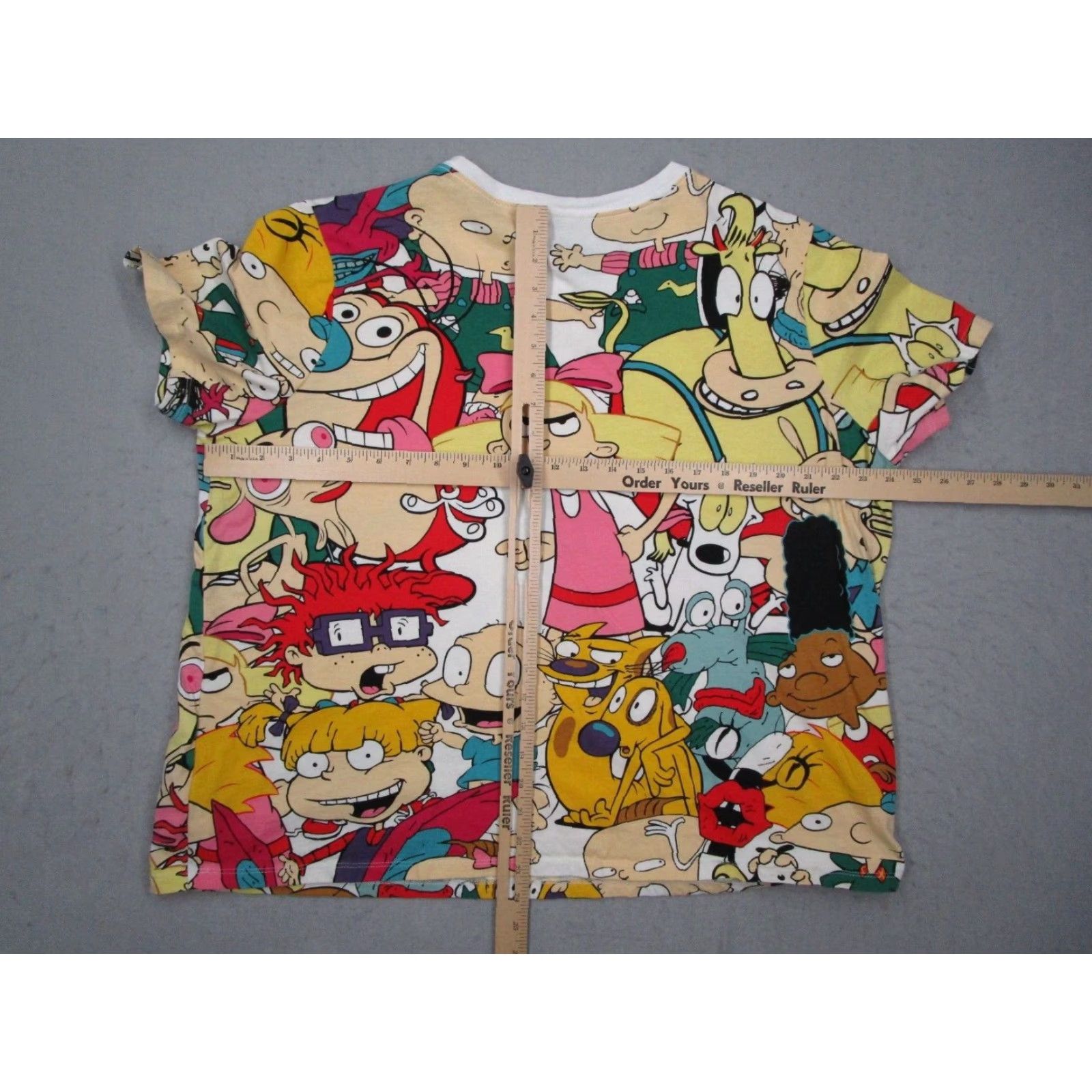 Nickelodeon Nickelodeon Shirt Women's 2X White Allover Print Rugrats Helga Chuckie Stimson Cartoon T-Shirt Size XXL / US 16-18 / IT 52-54 - 5 Thumbnail