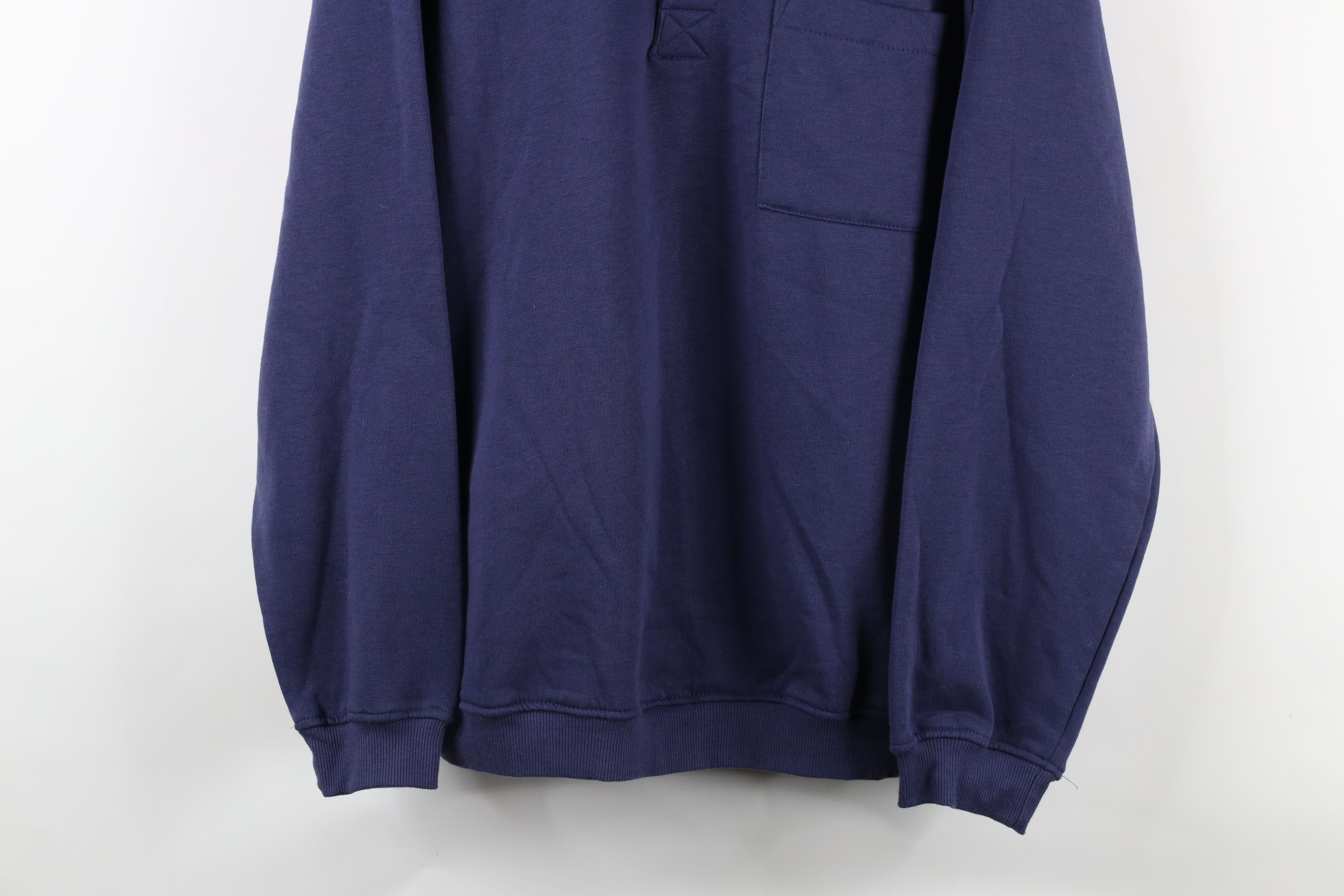 Vintage Vintage 90s Streetwear Collared Pullover Sweatshirt Blue Size US L / EU 52-54 / 3 - 3 Thumbnail