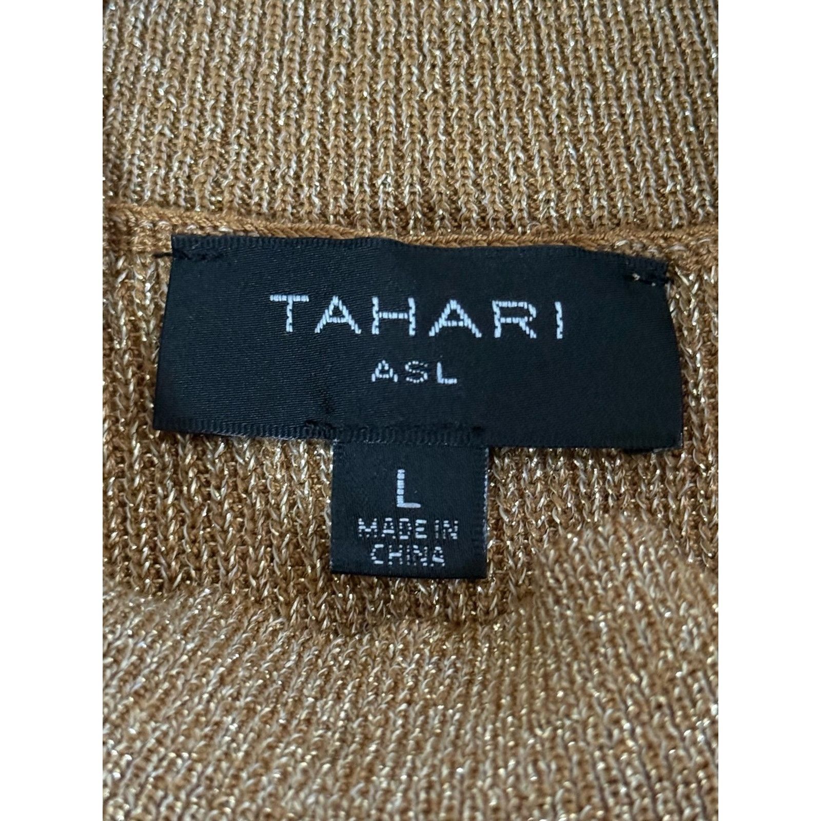 Elie Tahari Tahari ASL Camel/Gold Sleeveless Mock Neck Sweater Sz L NWT Size L / US 10 / IT 46 - 4 Thumbnail
