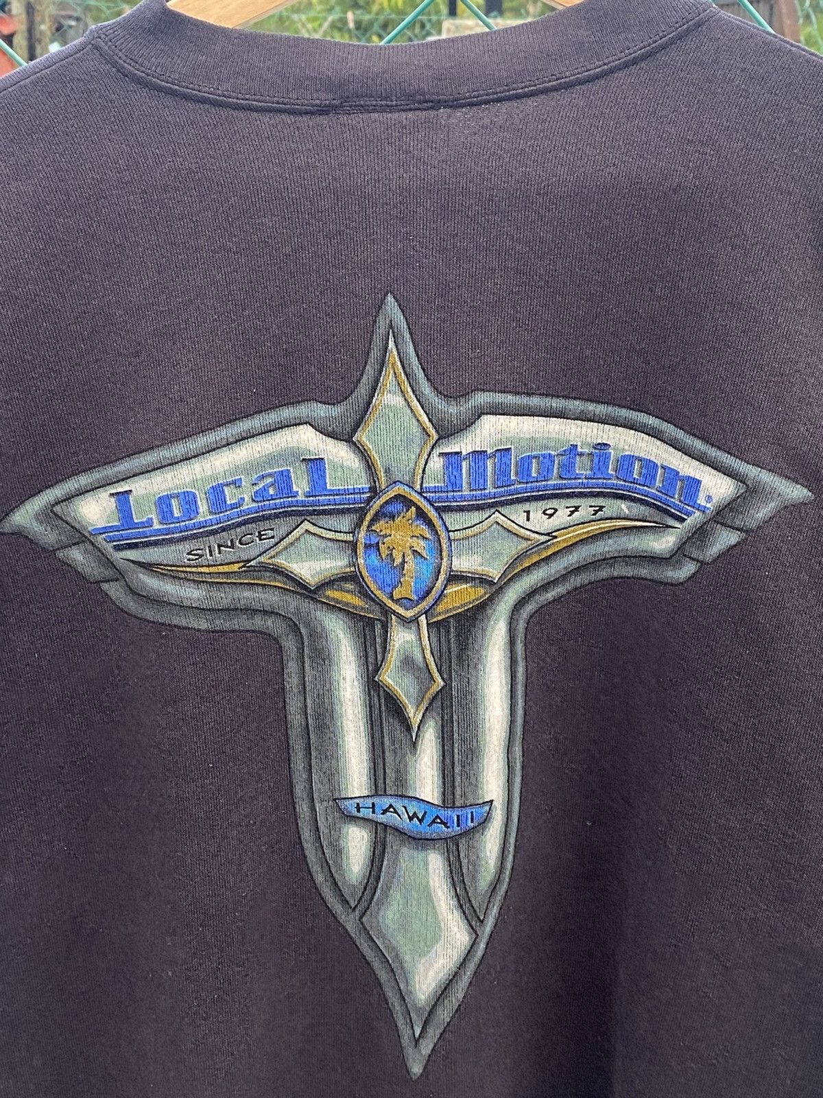 Vintage Distressed Vintage 90’s Local Motion faded blue sweatshirts Size US XL / EU 56 / 4 - 6 Thumbnail