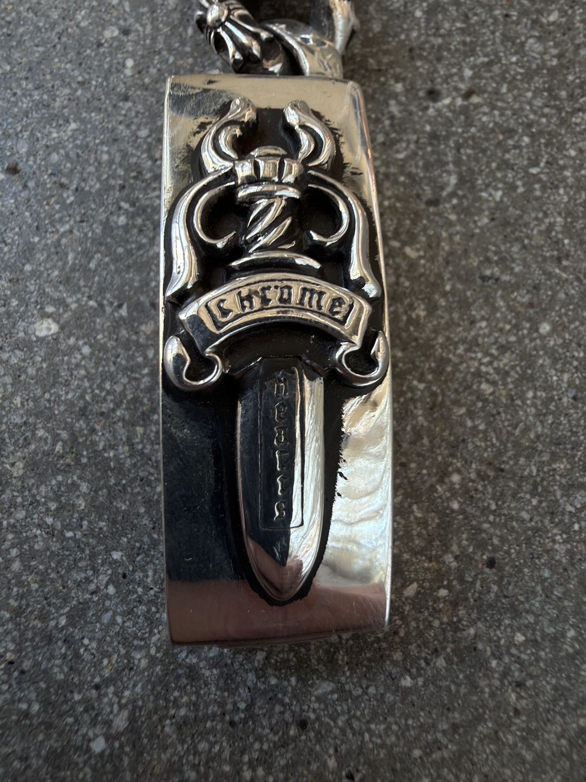 Chrome Hearts SUPER RARE! Chrome Hearts Fancy Link Dagger ID Bracelet Size ONE SIZE - 2 Thumbnail