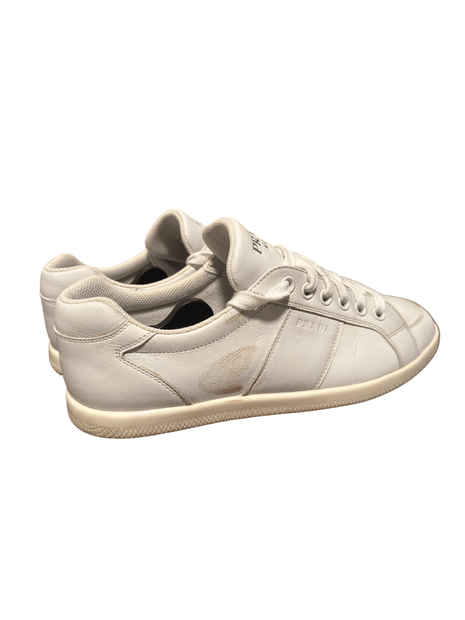 Prada Prada Milano White Leather Sneakers Size 8 Size US 9 / EU 42 - 6 Thumbnail