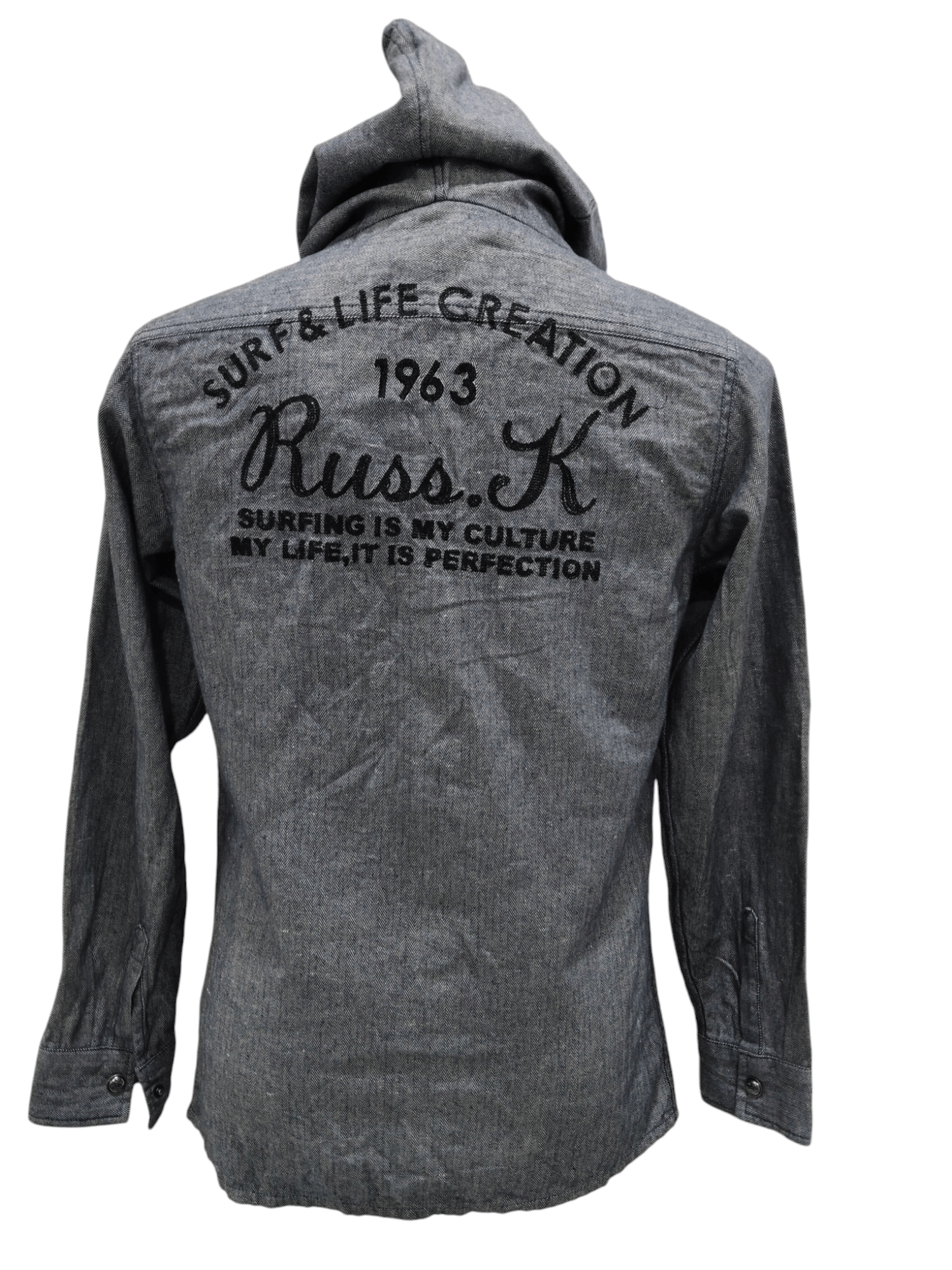 Japanese Brand × Rusty Hoodie Denim Snap button Embroidery Logo Size US M / EU 48-50 / 2 - 1 Thumbnail