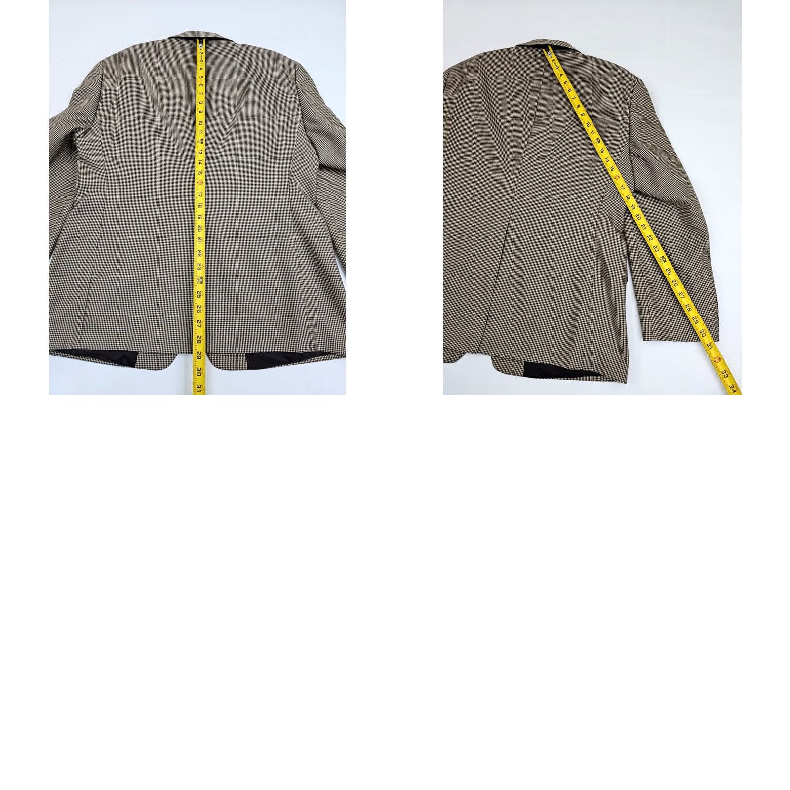 Stafford Stafford Essentials Tan & Navy Houndstooth Sport Coat Men 42 Short EUC Wool Wool Blend Beig e Decade/Theme: Sports Size US 42 / EU 58 - 9 Thumbnail