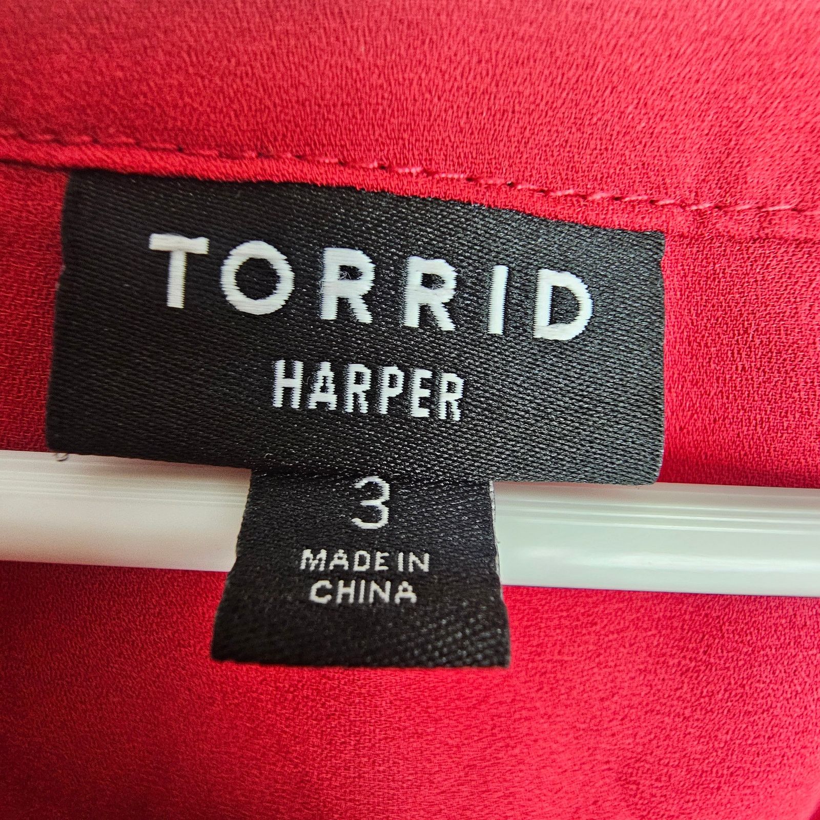 Corridor Torrid Harper Blouse Size 3X Red Holiday Christmas Xmas Size 3XL / US 20-22 - 6 Thumbnail