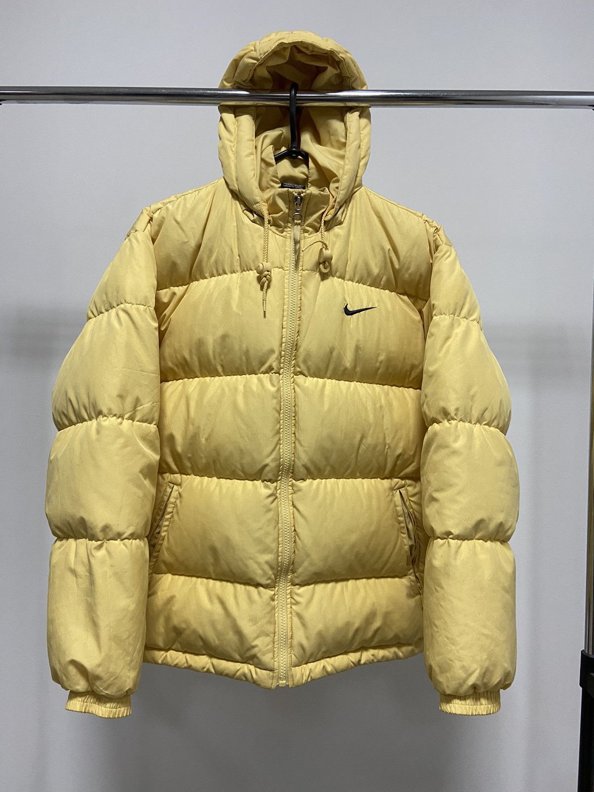 Nike × Vintage Nike Puffer Jacket Big spell out Logo Vintage Swoosh Hooded Size US S / EU 44-46 / 1 - 2 Thumbnail