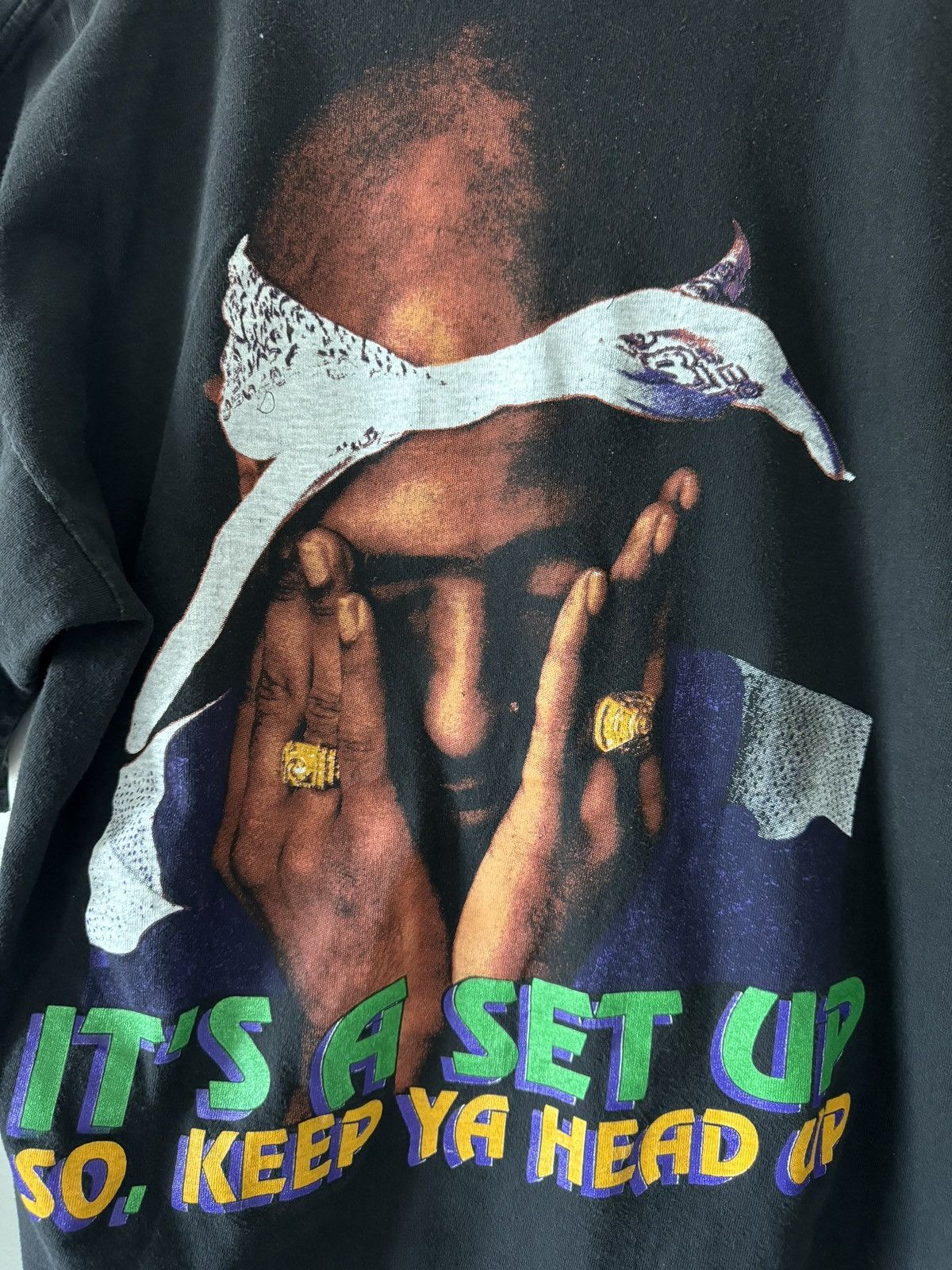 Rap Tees Vintage 90’s 2Pac keep ya head up rap tee Sz xl Size US XL / EU 56 / 4 - 5 Thumbnail