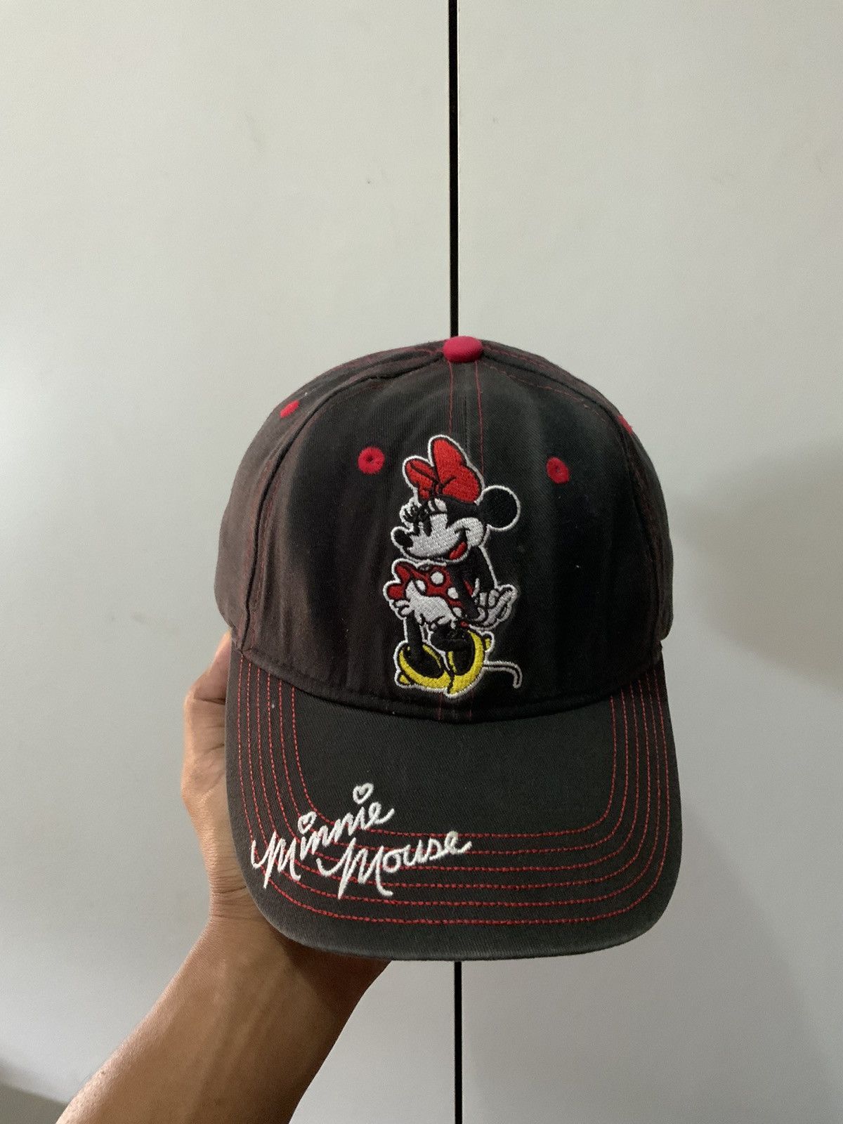 Disney Minnie Mouse Big Logo hat by Disney Size ONE SIZE - 5 Thumbnail