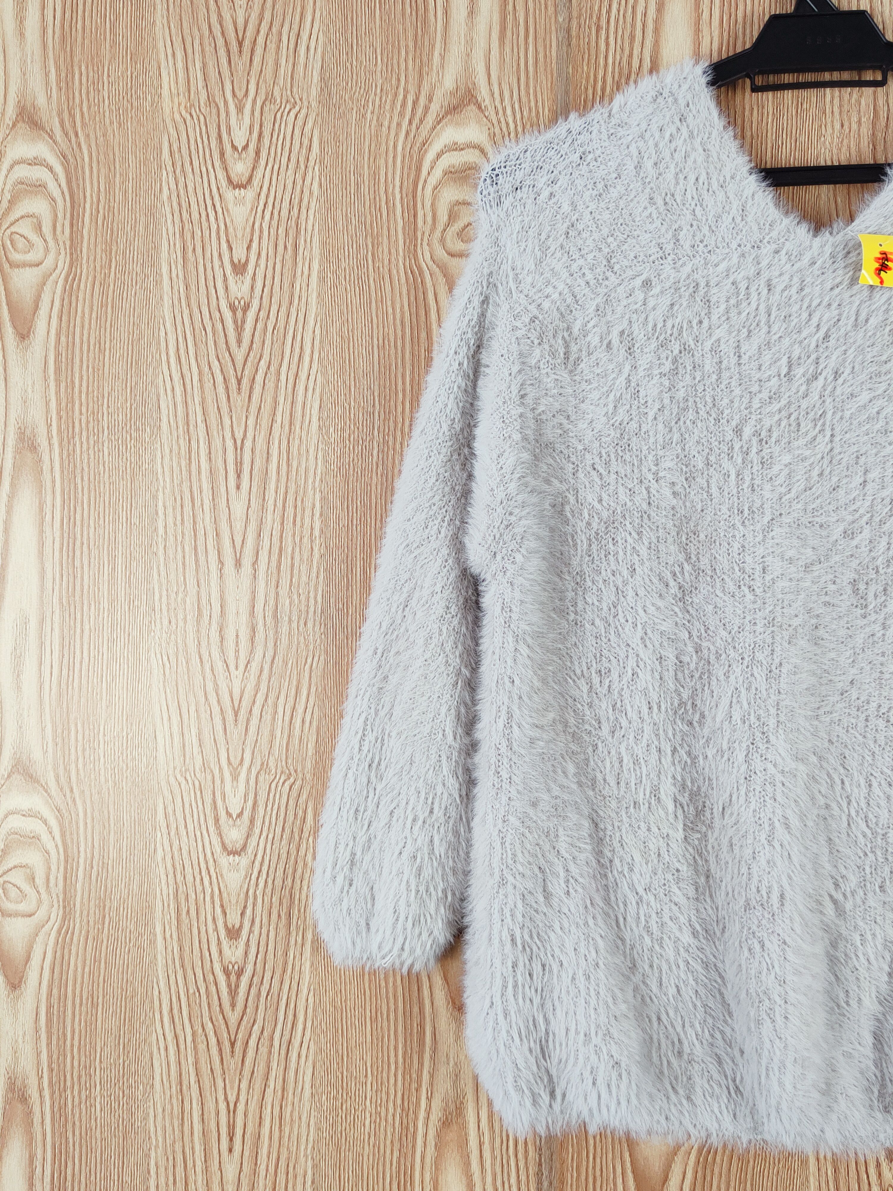 GU × Vintage GU Gray Fur Mohair Knitwear Sweatshirts #W567 Size S / US 4 / IT 40 - 8 Thumbnail