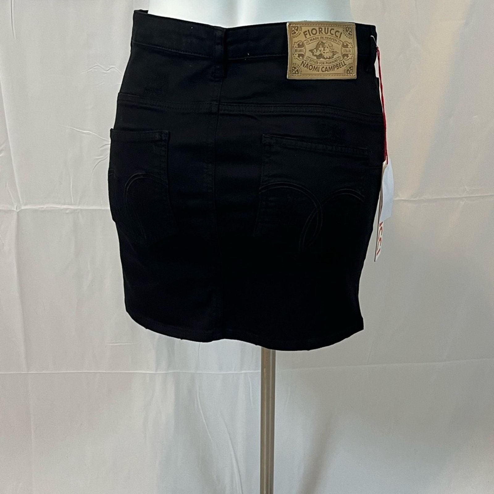 Fiorucci Fiorucci Black Distressed Mini Skirt Size 30" / US 8 / IT 44 - 11 Thumbnail